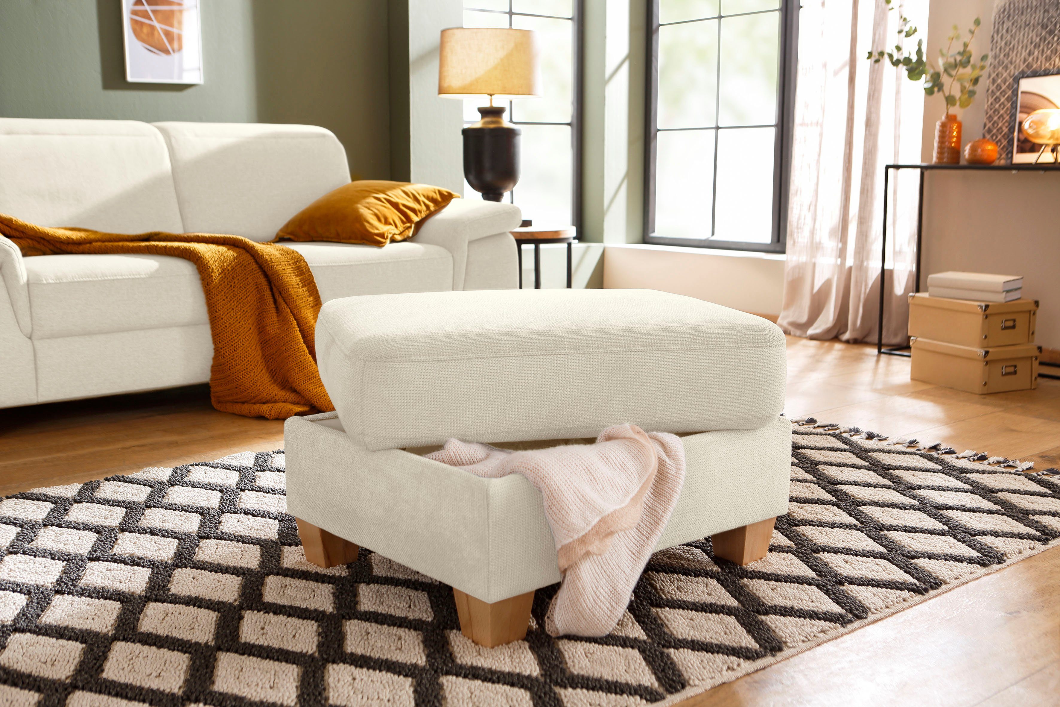 Home affaire Hocker Dalia met bergruimte, binnenveringsinterieur passend bij de "dalia"-serie
