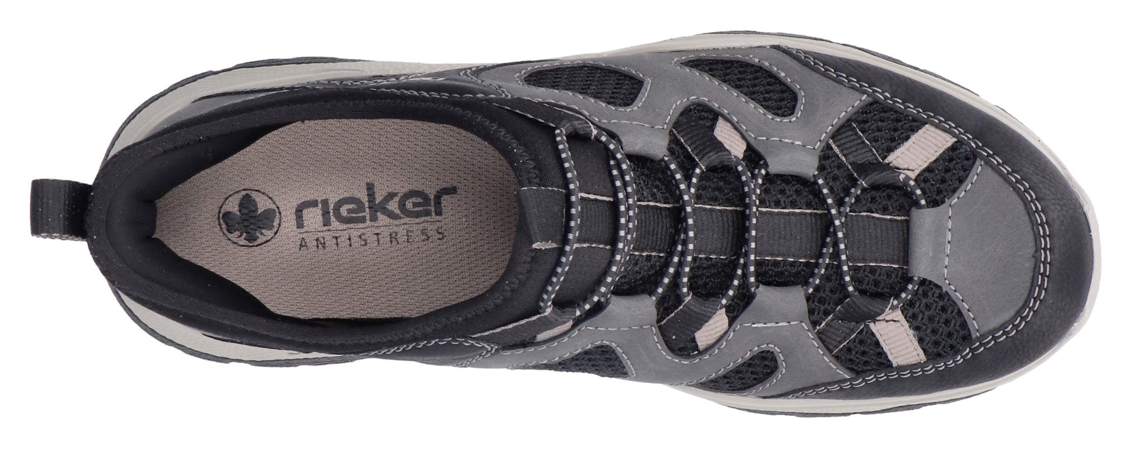 Rieker Slip-on sneakers , trekking schoen, outdoorschoen, instapschoen met elastiek