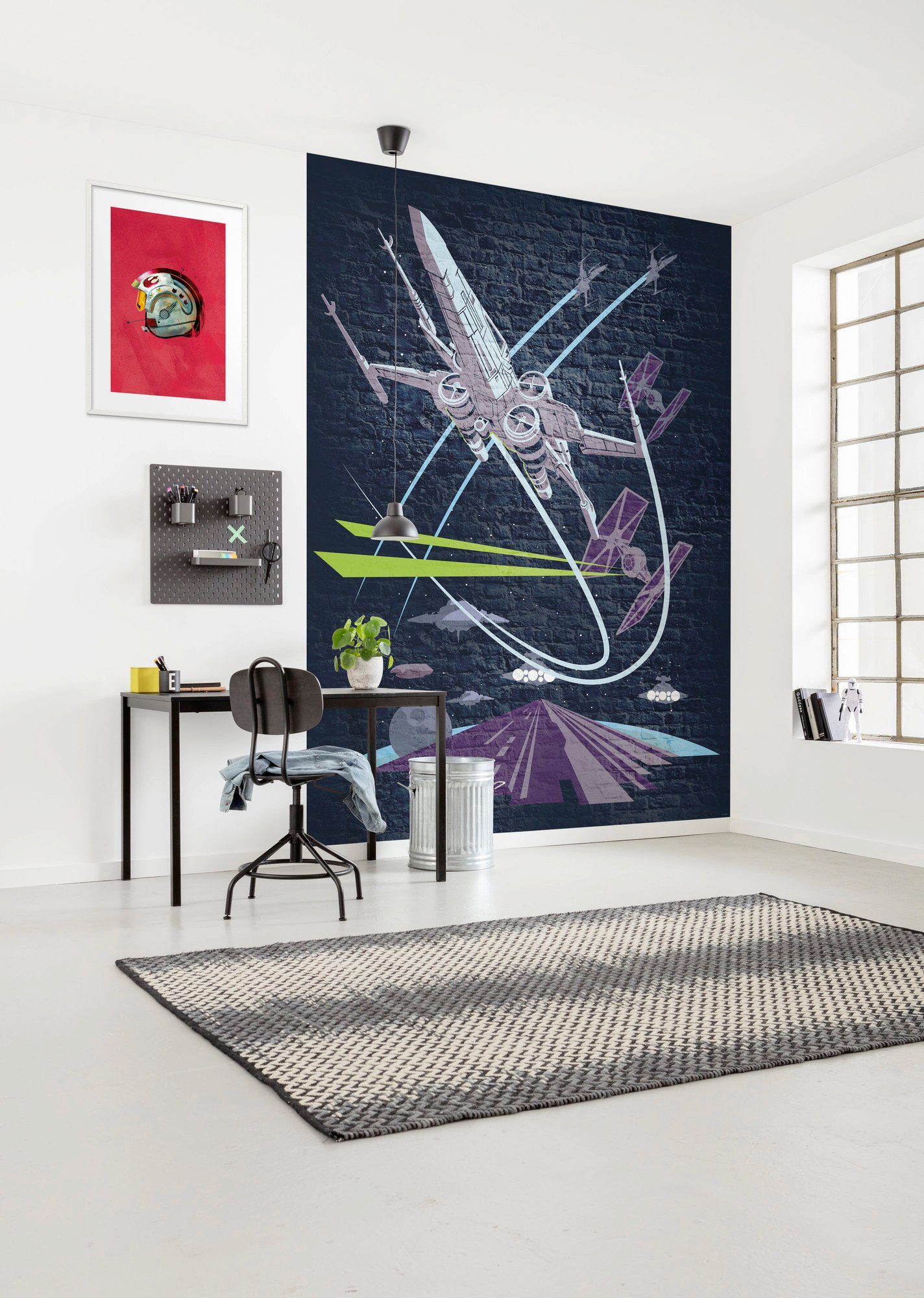 Komar Vliesbehang Star Wars Classic Concrete X-Wing (set)