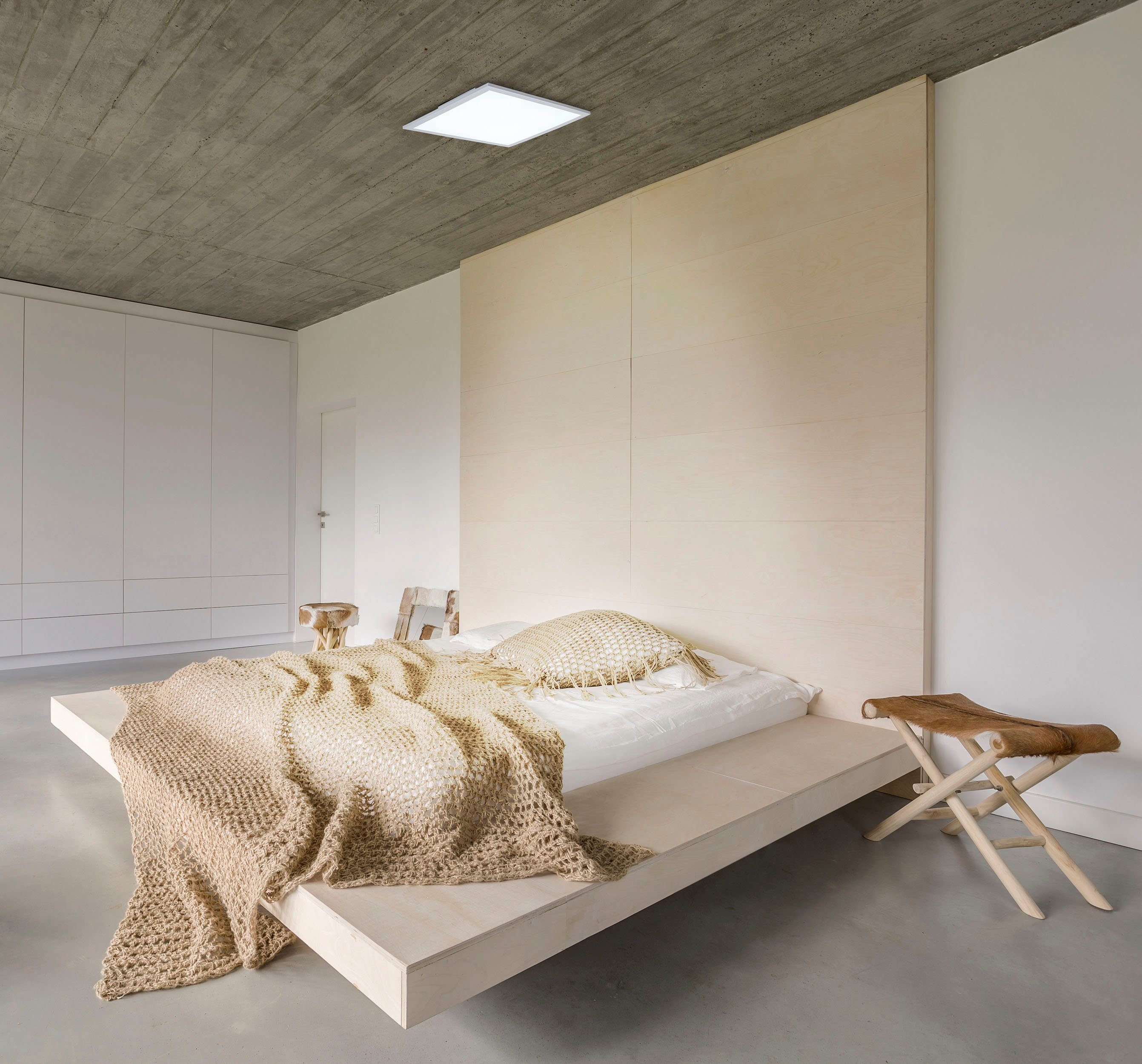 näve Ledscherm Nicola Opbouwpaneel wit 45x45 cm, H: 6 cm, 120 LED, lichtkleur neutraalwit (1 stuk)