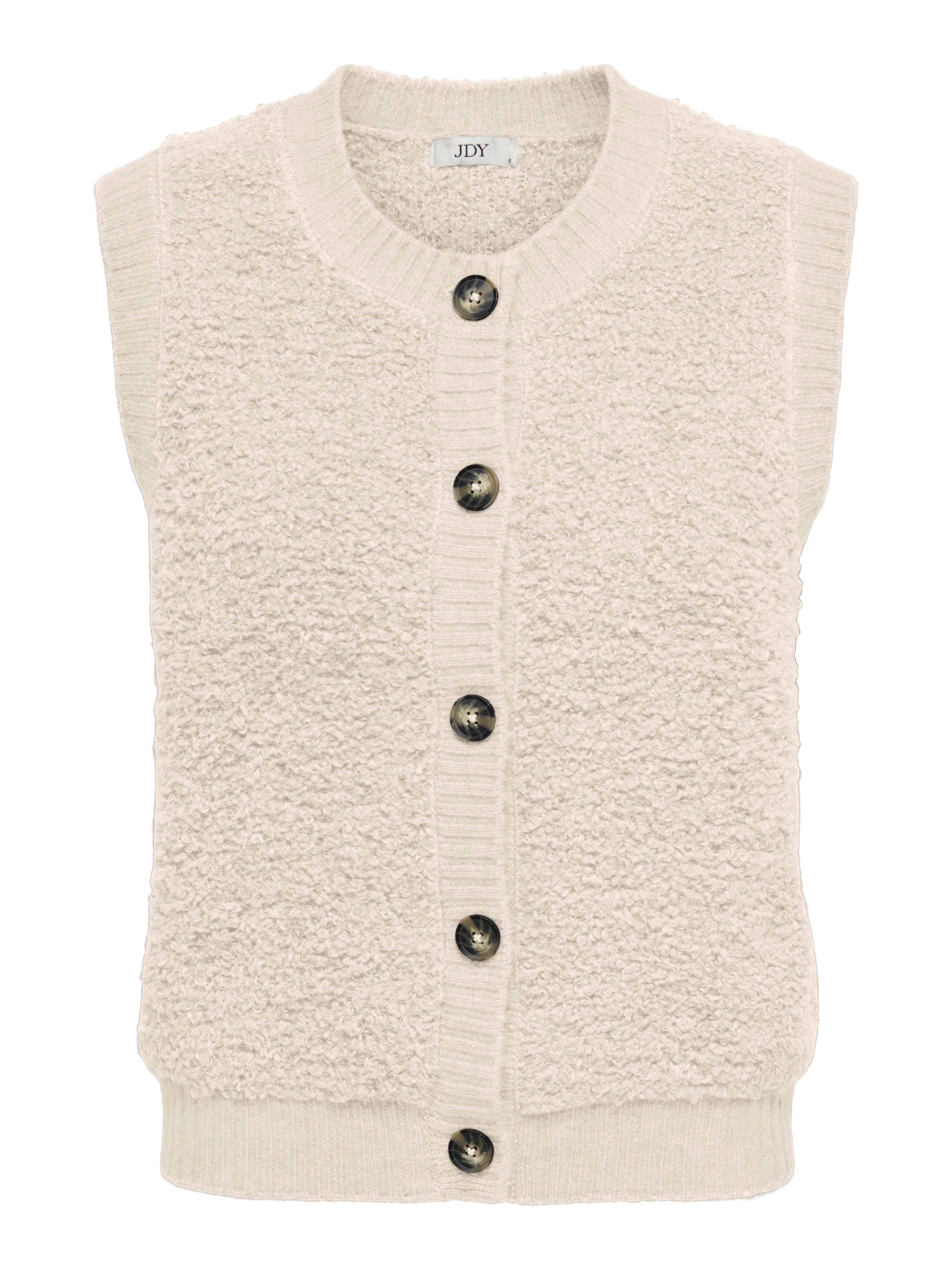 JDY Mouwloos vest JDYEIRA LIFE S/L O-NECK BUTTON VEST KNT