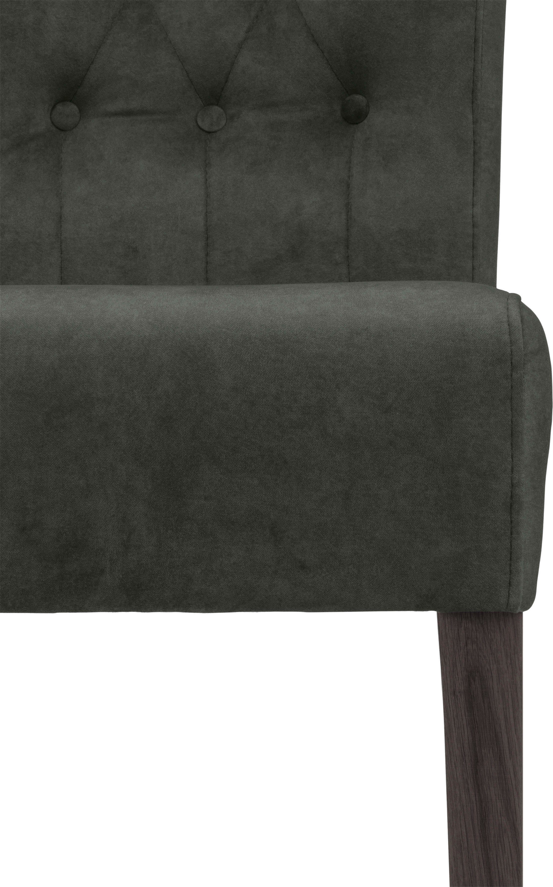 Home affaire Eetkamerstoel Queen BESTSELLER Gestoffeerde stoel met knoopdetails, set van 2, 4 of 6