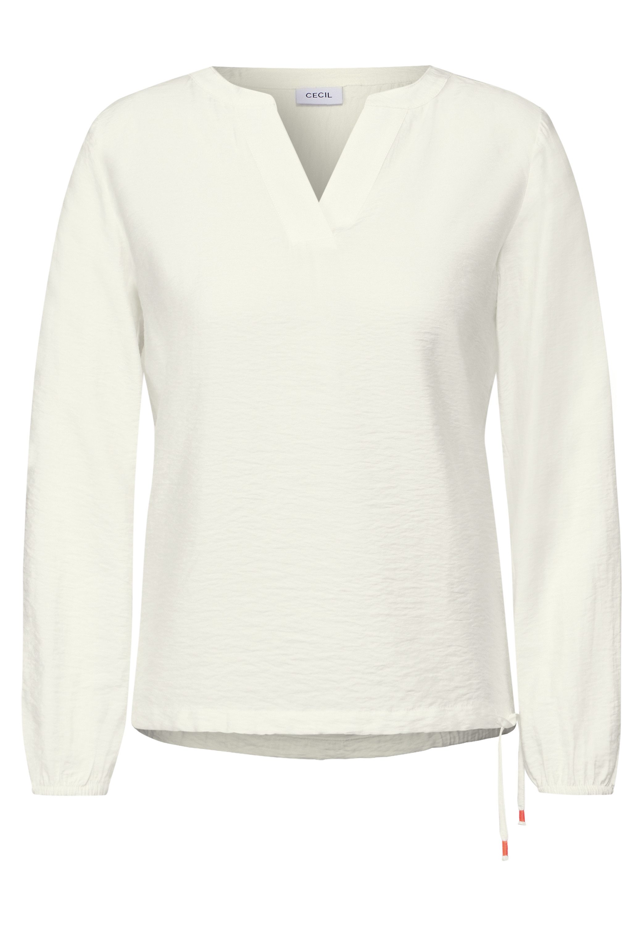 Cecil Blouse met lange mouwen met een rijgkoord bij de zoom