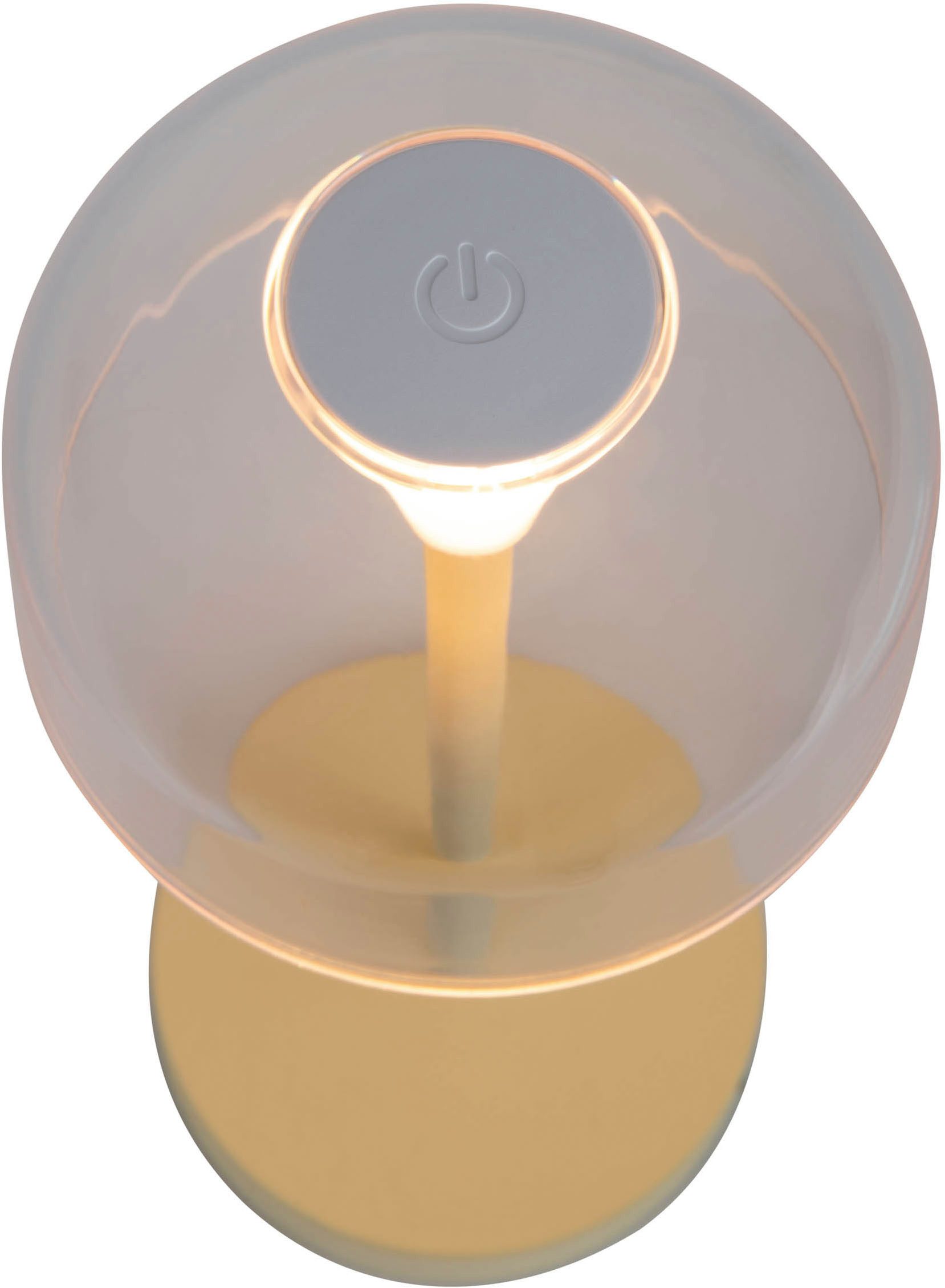 näve Led-tafellamp Gomba 18,5 cm 2-delig set, oplaadbaar, usb-kabel, geheugenfunctie, traploos dimbaar (2 stuks)