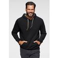 man's world hoodie met contrast-details zwart