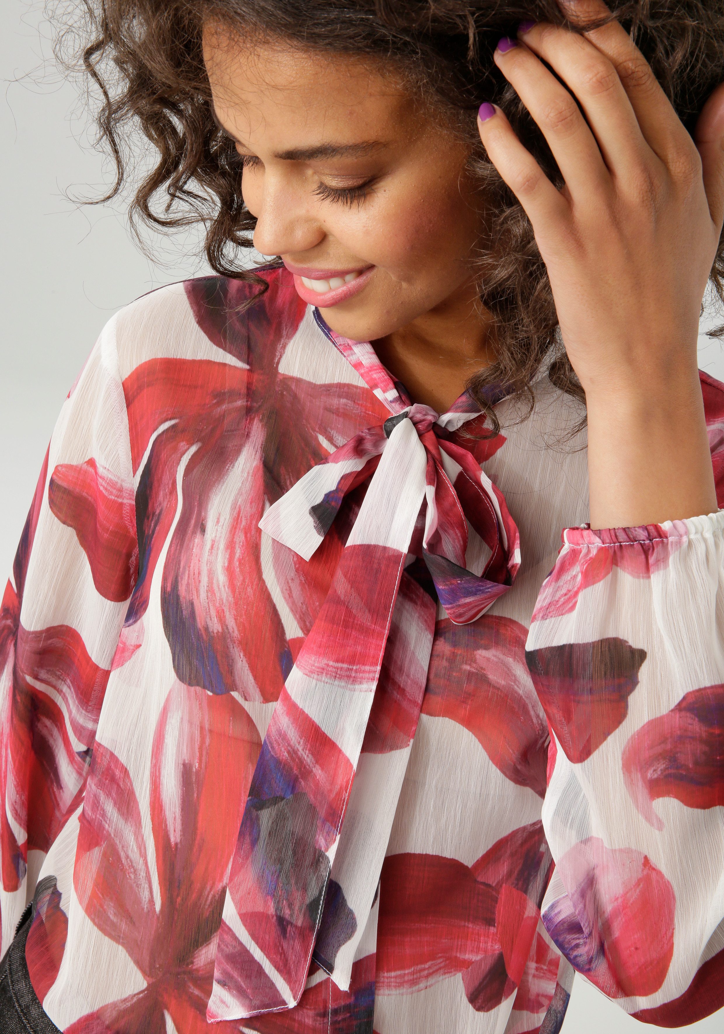 Aniston CASUAL Blouse met kraagstrik