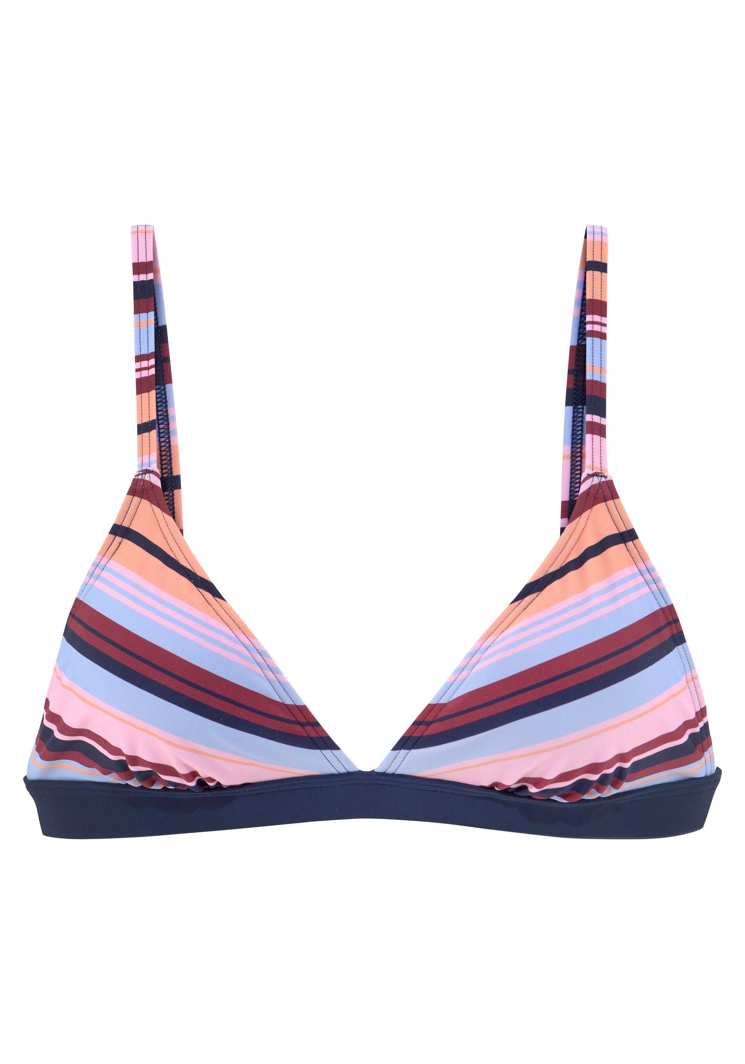 s.Oliver RED LABEL Beachwear Triangel-bikinitop Pasta in trendy streep-look
