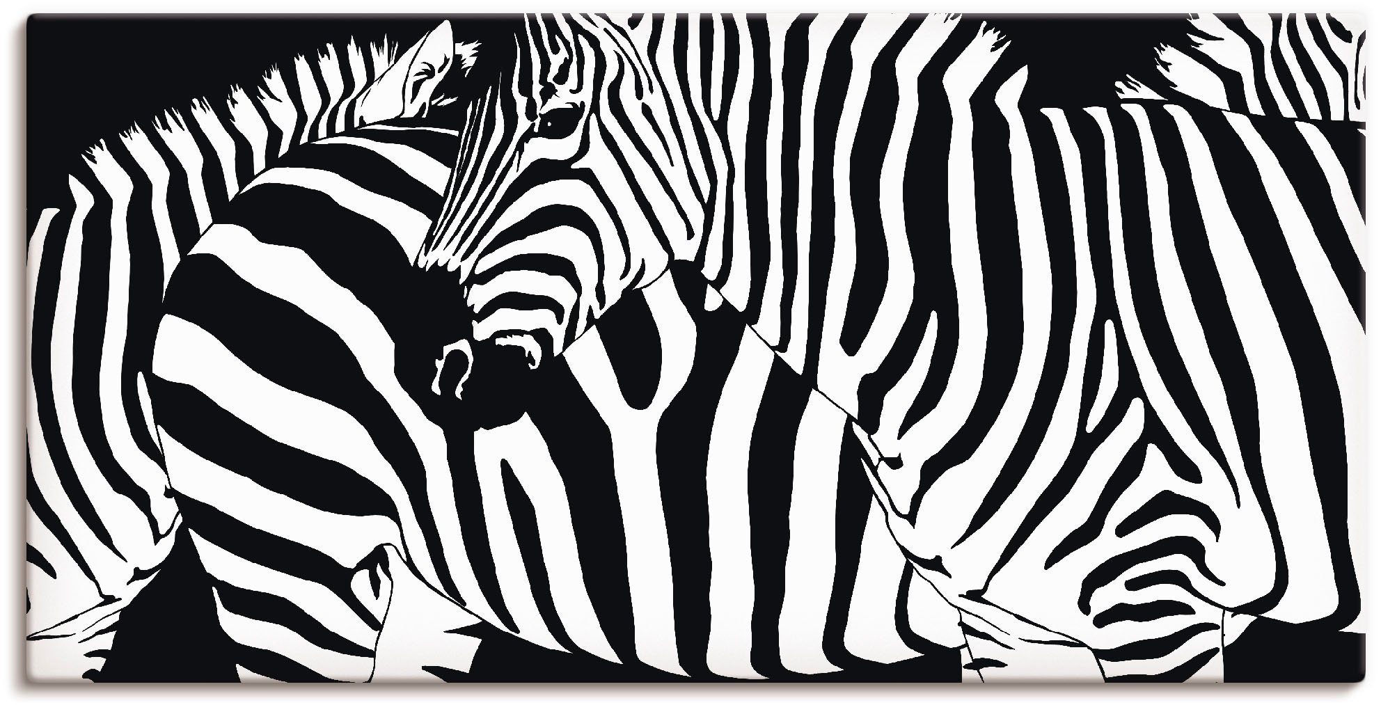 Artland Artprint Zebrastrepen in vele afmetingen & productsoorten -artprint op linnen, poster, muursticker / wandfolie ook geschikt voor de badkamer (1 stuk)