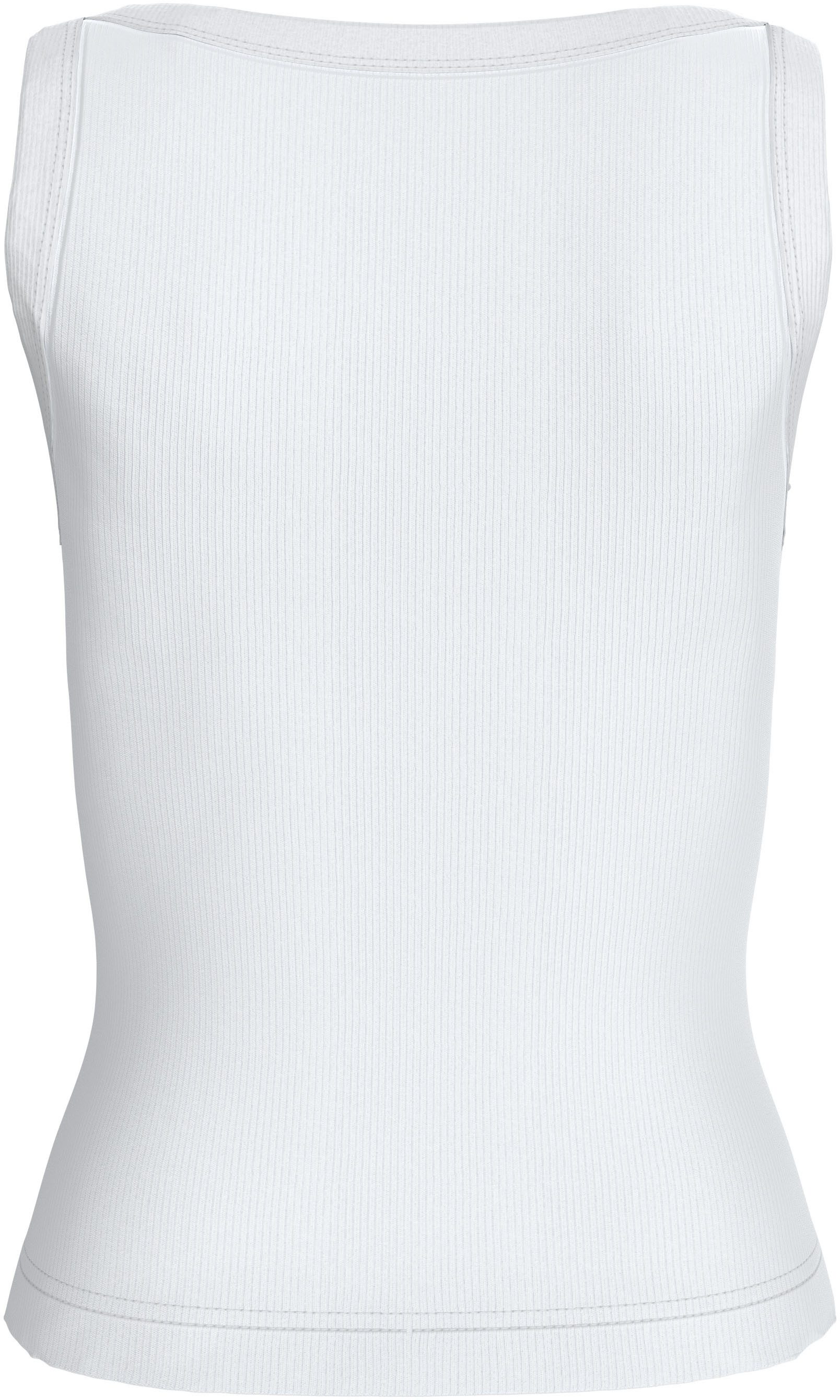 Calvin Klein Geribde tanktop WOVEN LABEL TANK TOP
