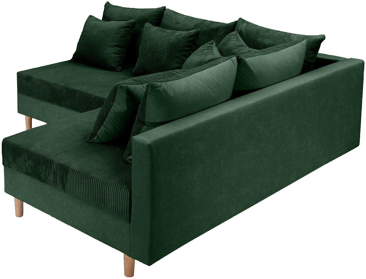 COLLECTION AB Hoekbank L-model Hoekbank, ottomane aan de rechterzijde monteerbaar, comfortabele Bonnell-pocketvering