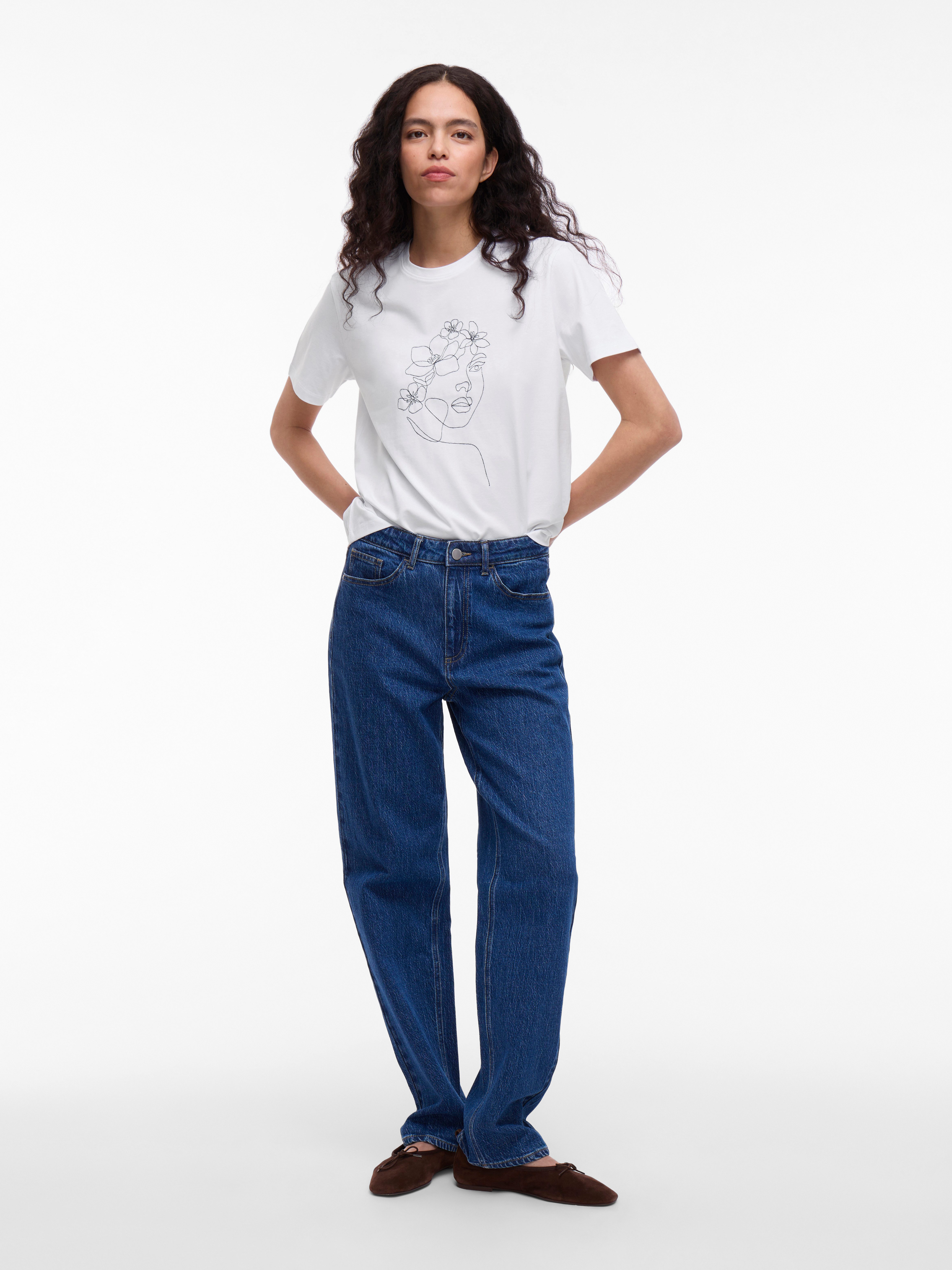 Vila Shirt met korte mouwen VINORA S/S T-SHIRT - NOOS
