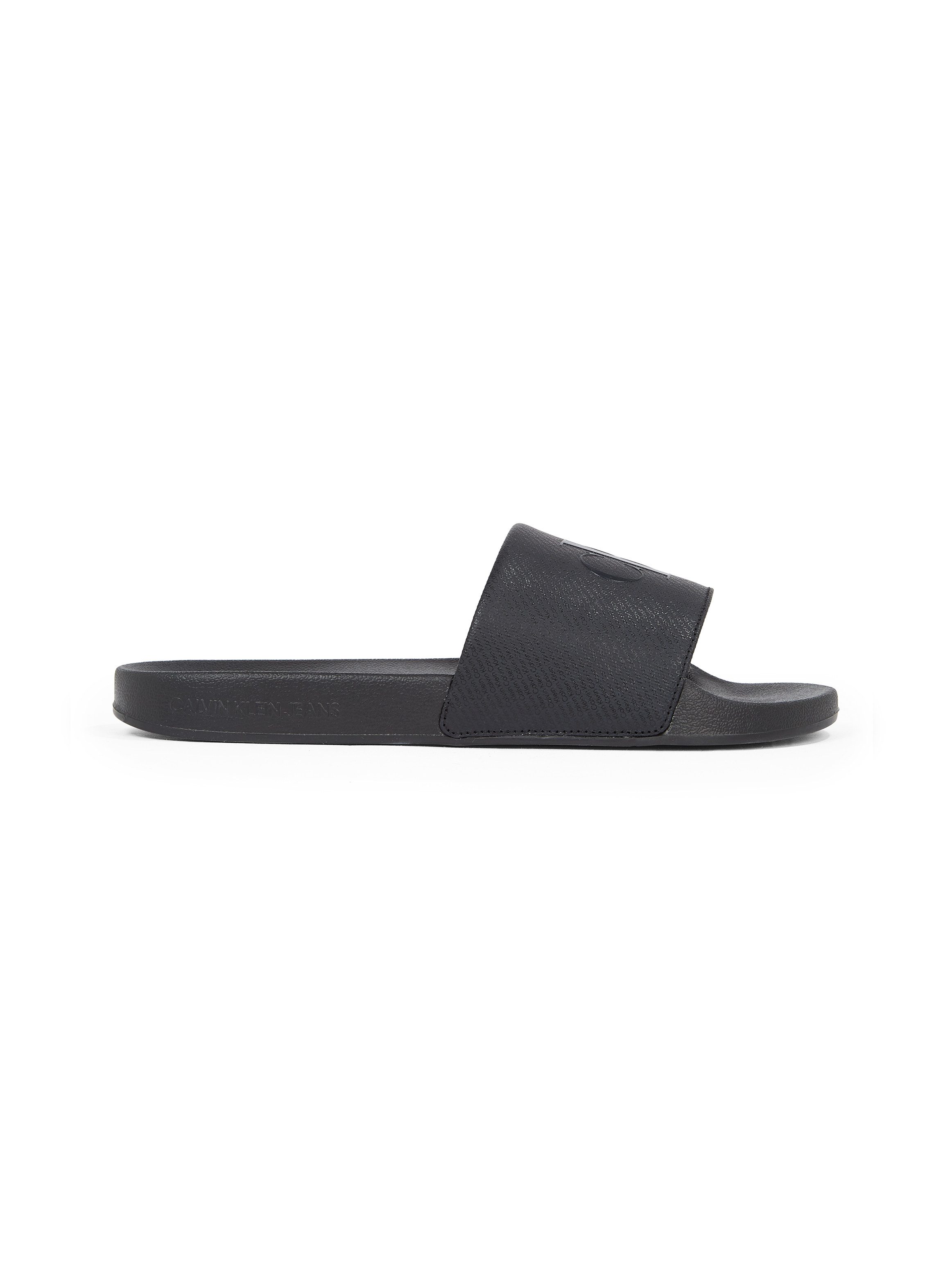 Calvin Klein Badslippers SLIDE AOP PRINT , slippers, poolslides, zomerschoen, strand-schoen met logo