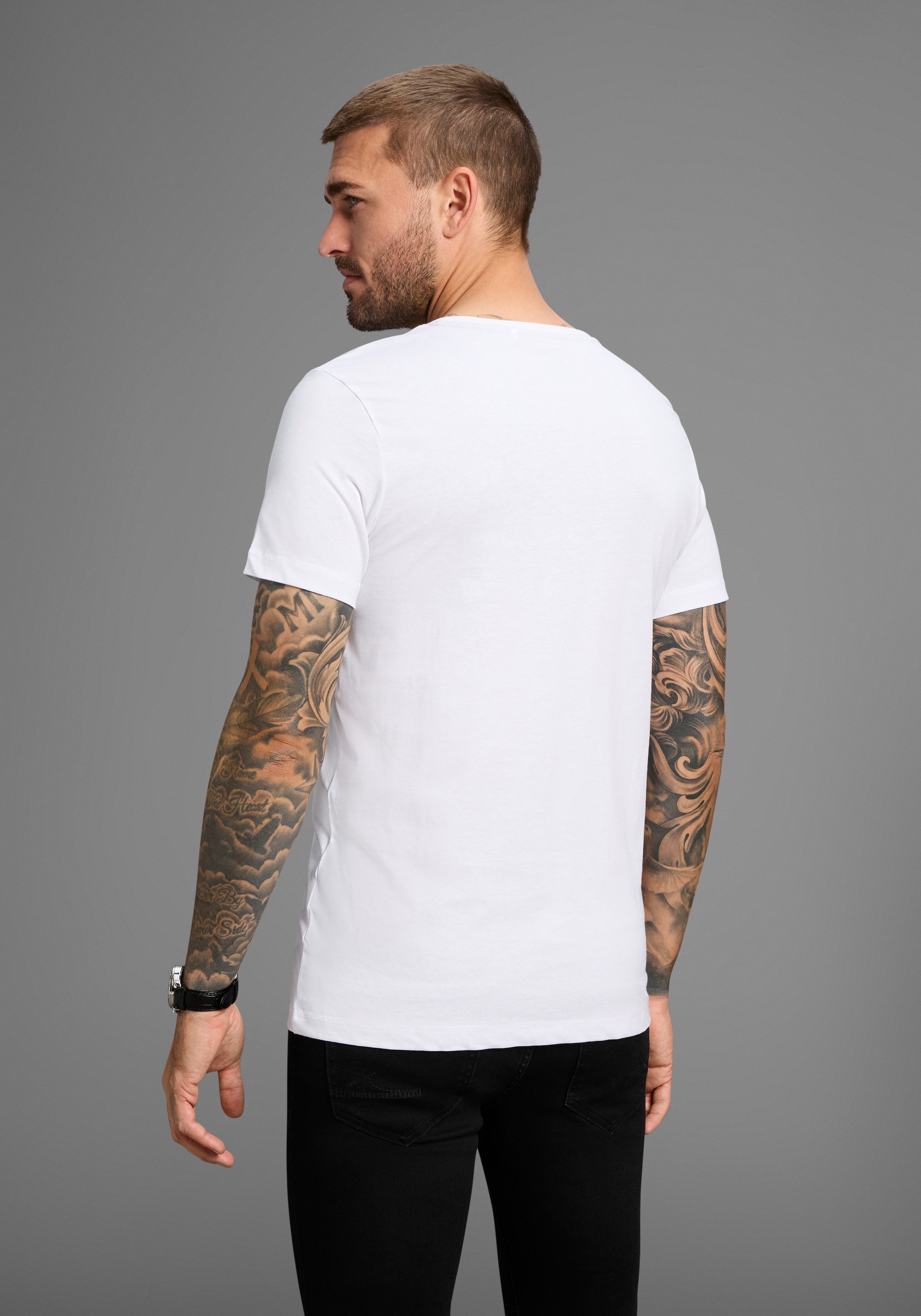 AJC T-shirt korte mouwen, smalle snit, met stijlvolle druk