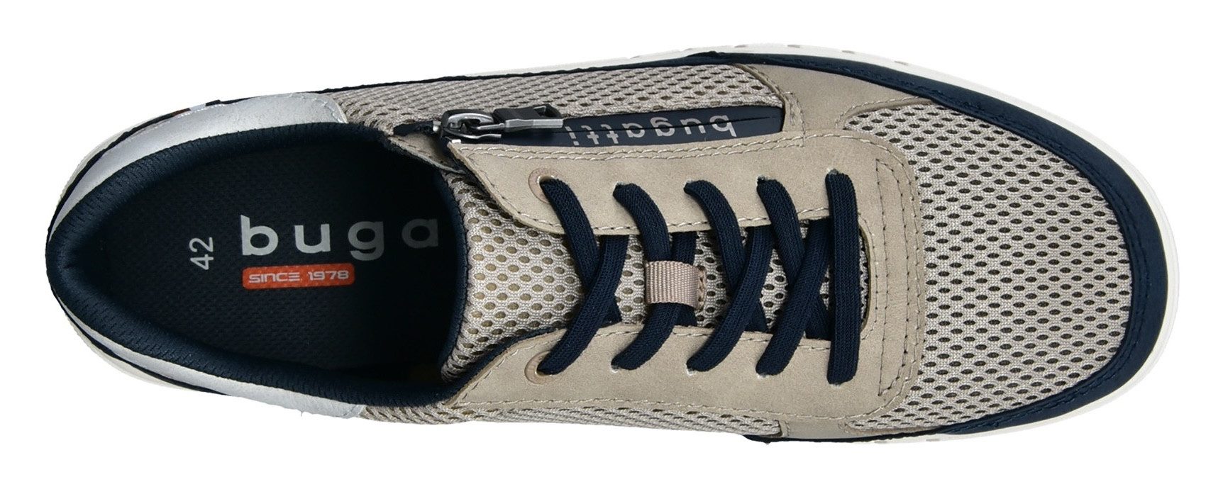 Bugatti Sneakers vrijetijdsschoen, lage schoen, veterschoen met contrastafwerkingen