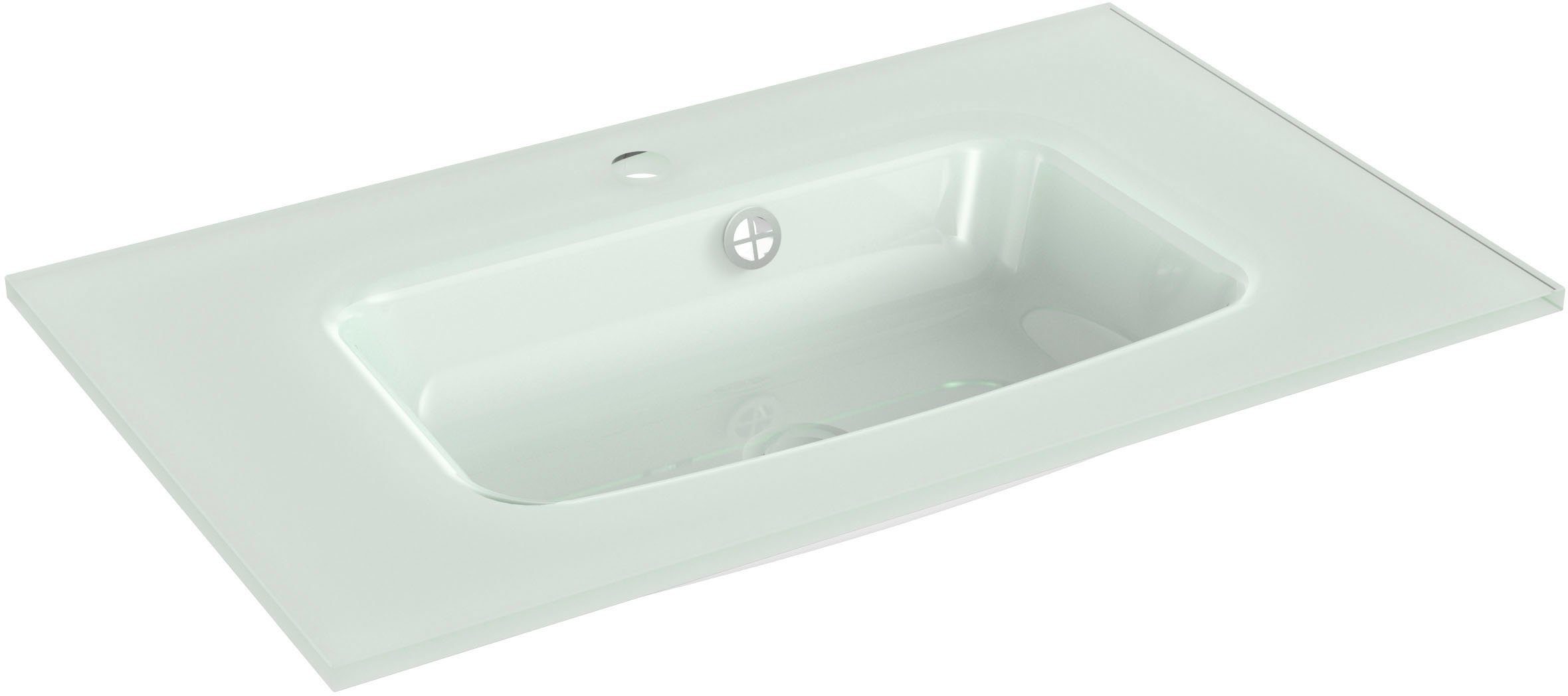 Saphir Badkamerserie Quickset 945 glazen wastafelonderkast met onderkast, 74 cm breed, wastafelmeubel (1 stuk)