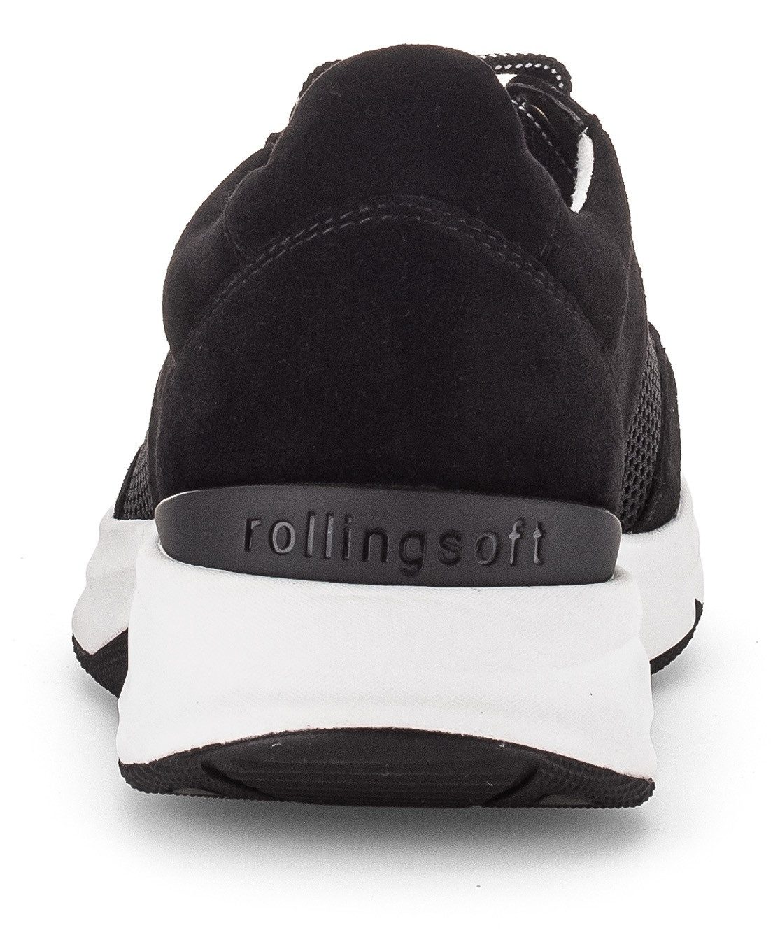 Gabor Rollingsoft Sneakers met sleehak vrijetijdsschoen, lage schoen, veterschoen, logo op de hiel