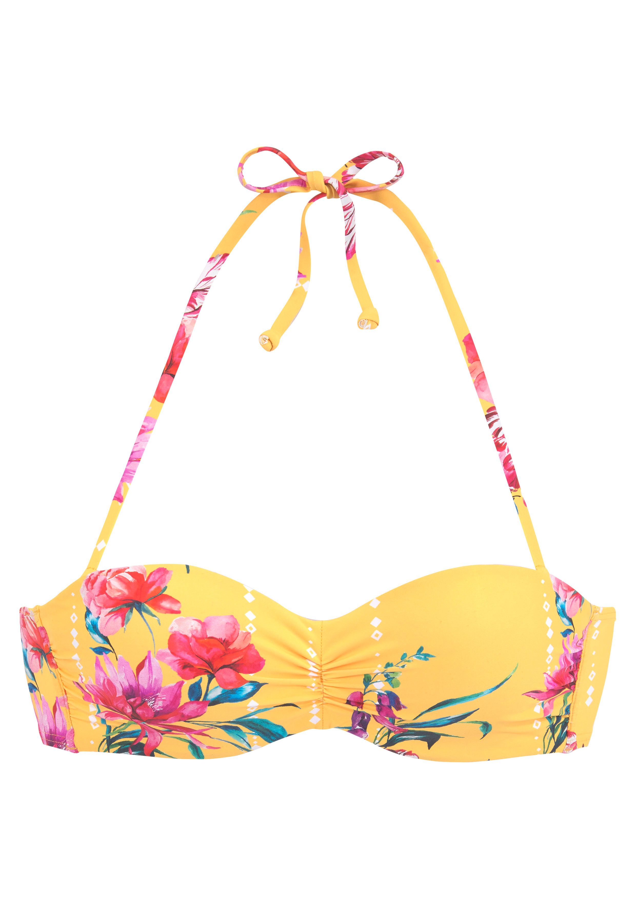 Sunseeker Beugelbikinitop in bandeaumodel Modern met bloemenprint