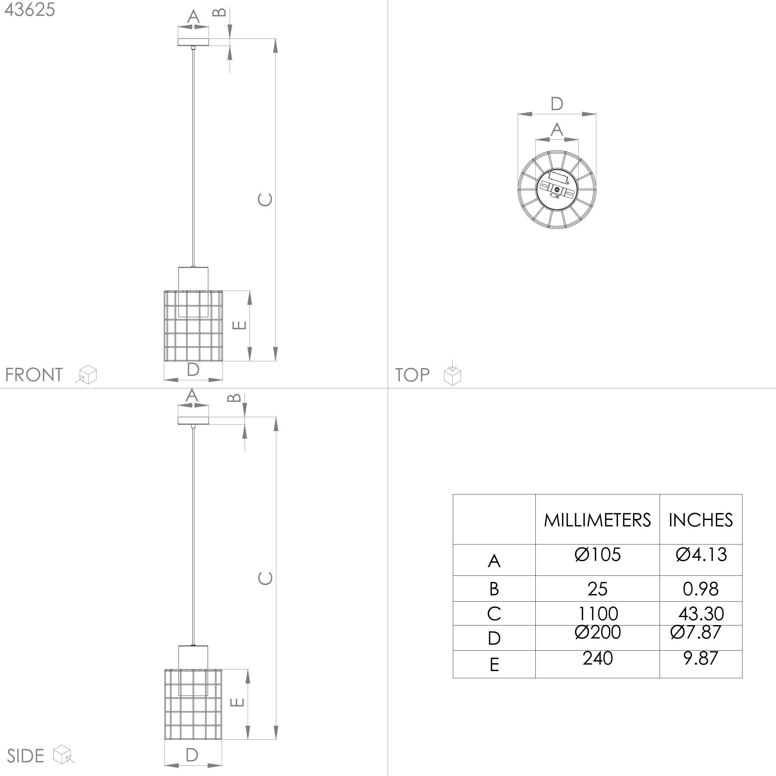 EGLO Hanglamp MILLIGAN Hanglamp in zwart en wit van staal - excl. E27 - 40W (1 stuk)