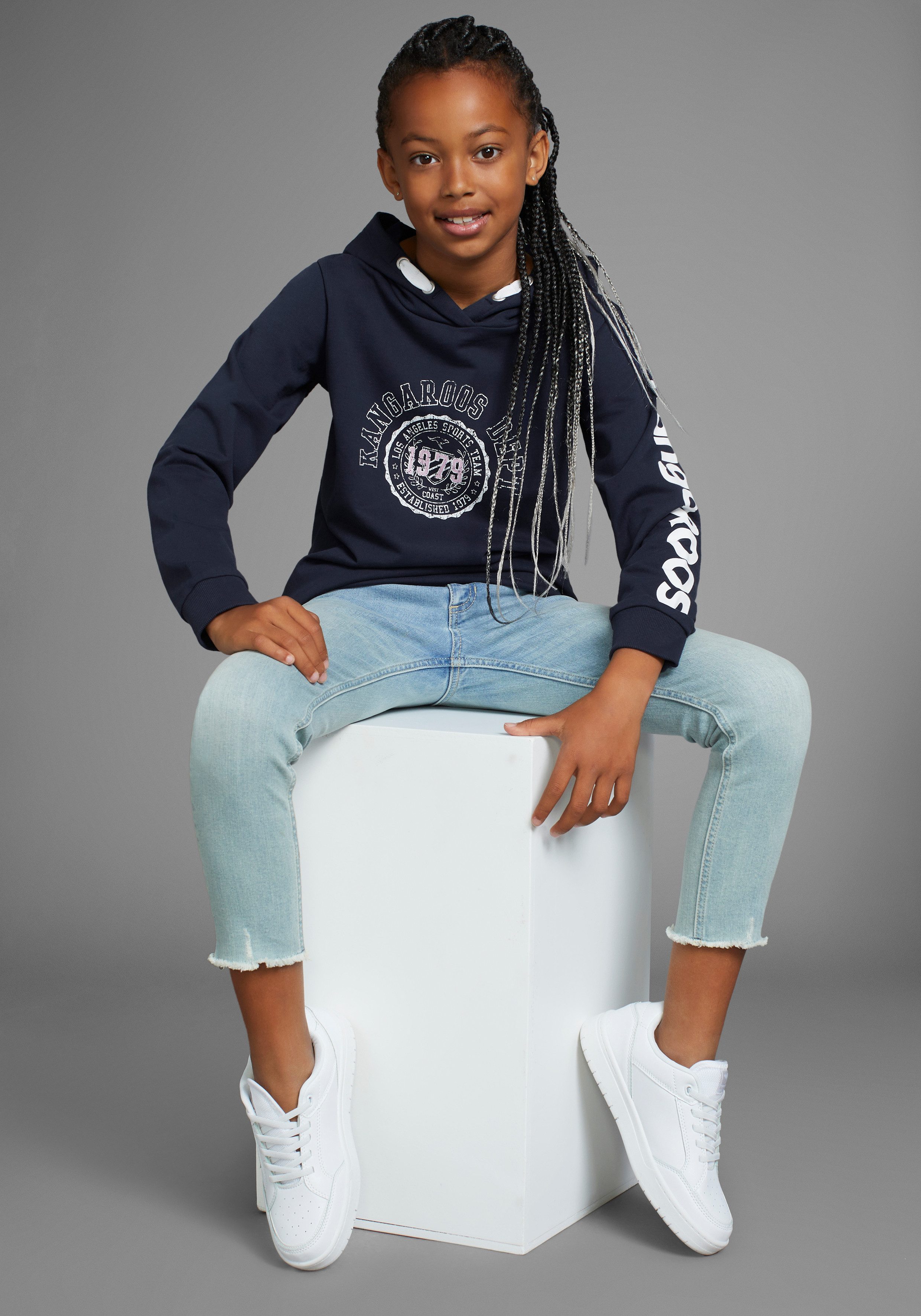 KangaROOS Hoodie Logoprint in zachte kwaliteit voor meisjes