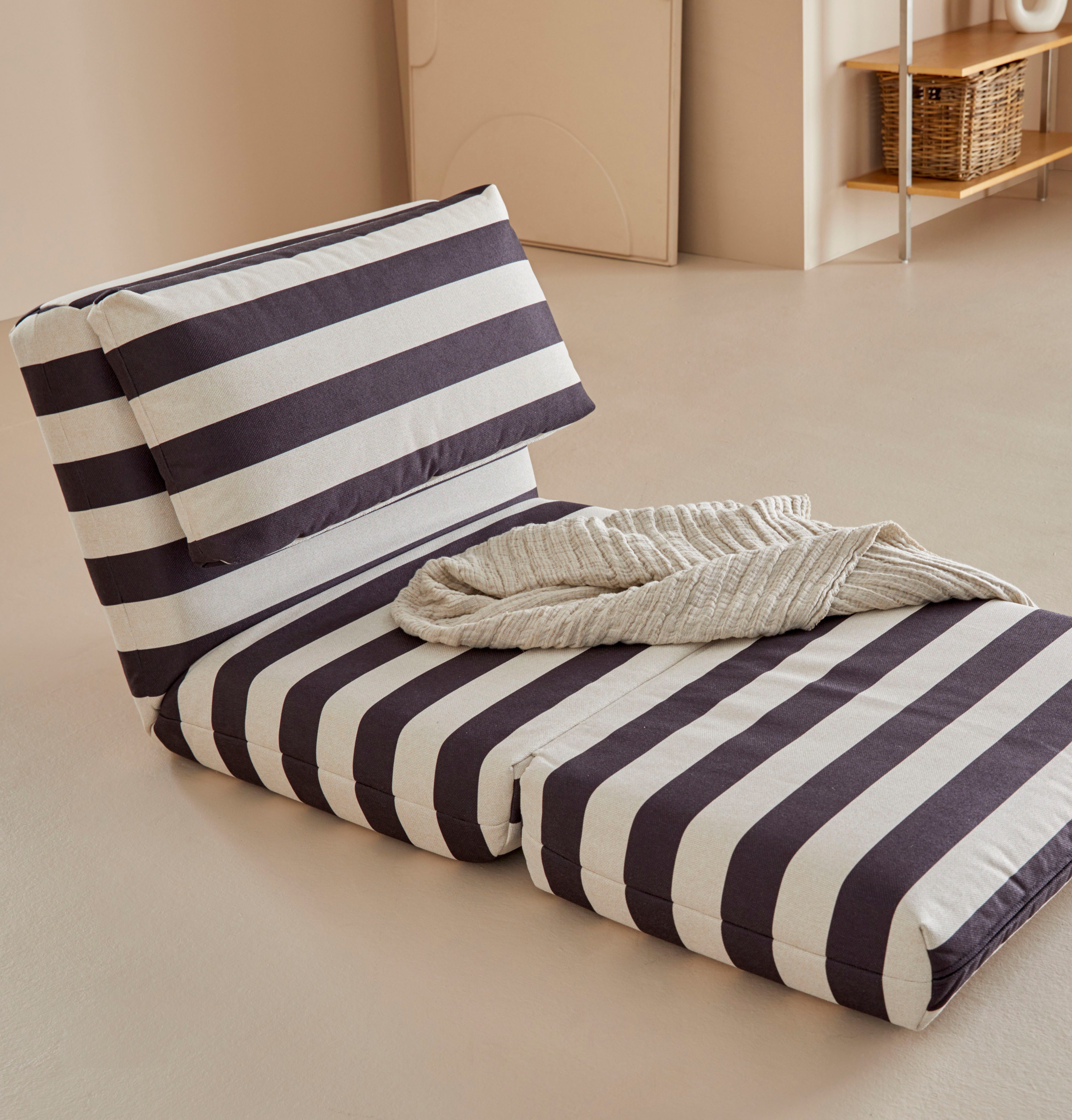 LeGer Home by Lena Gercke Fauteuil Amara Slaapstoel uitklapbaar, bedstoel, met rastering