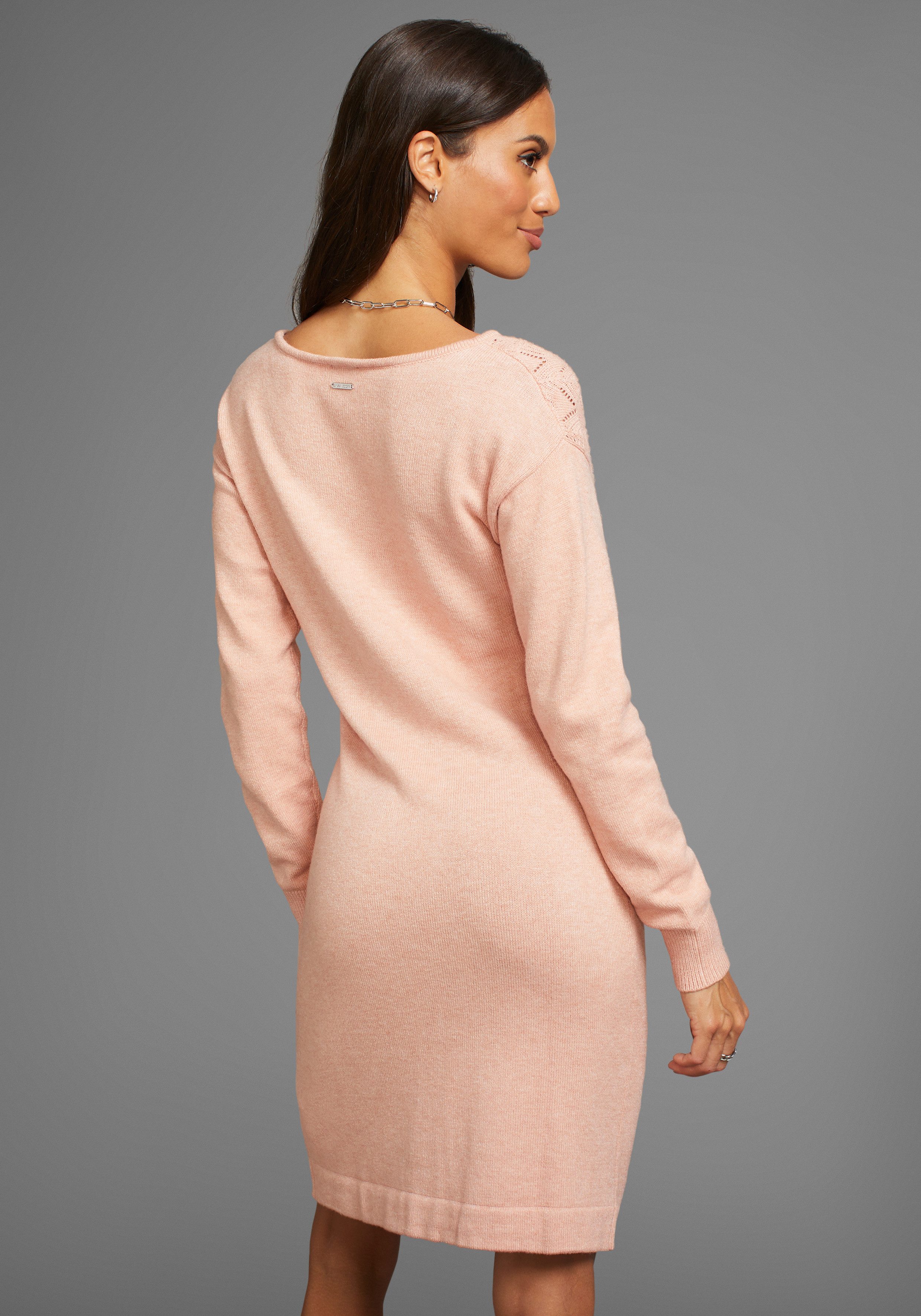 Laura Scott Gebreide jurk met ajourdetails