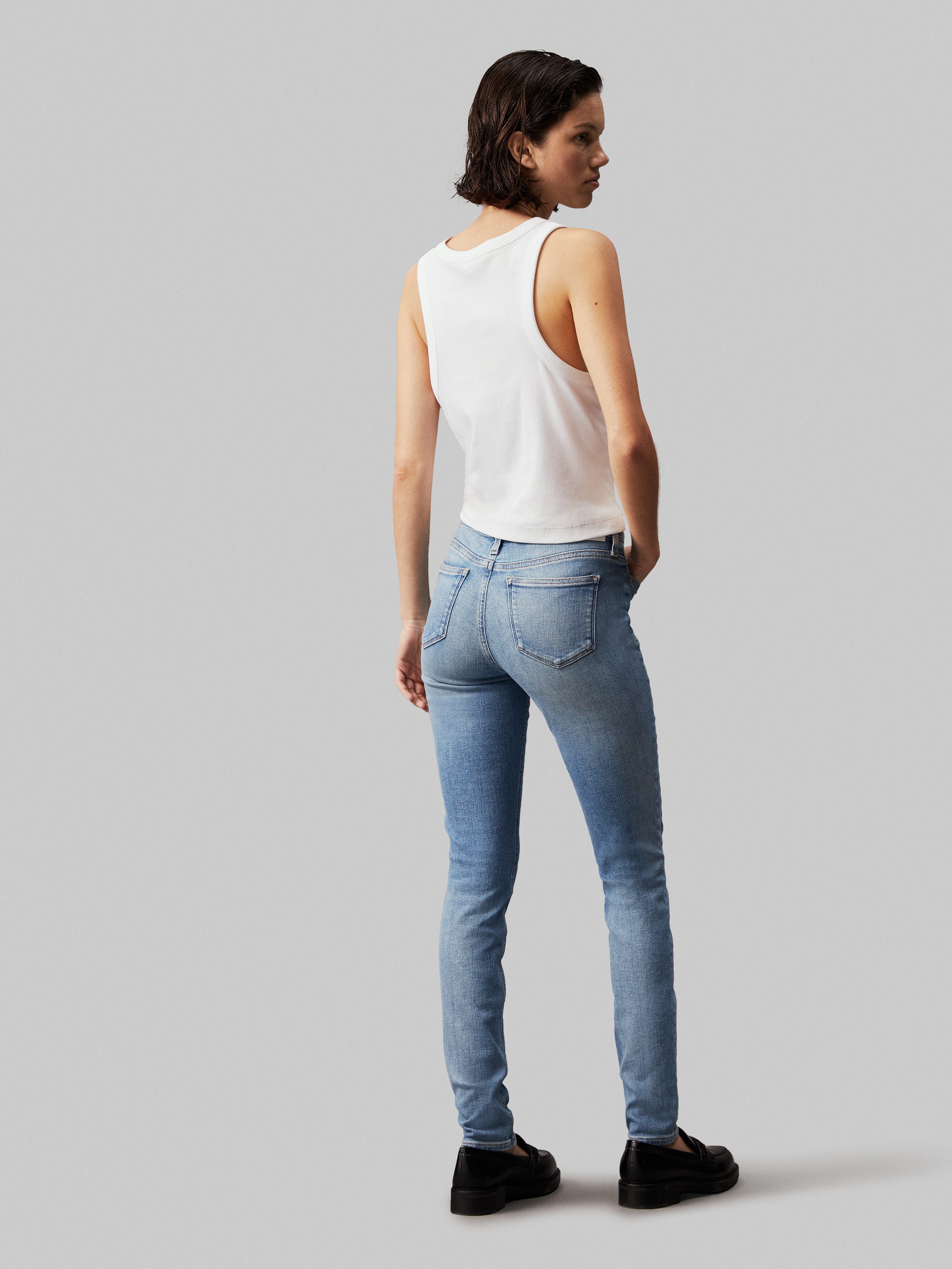 Calvin Klein Skinny fit jeans Mid rise skinny in 5-pocketsstijl