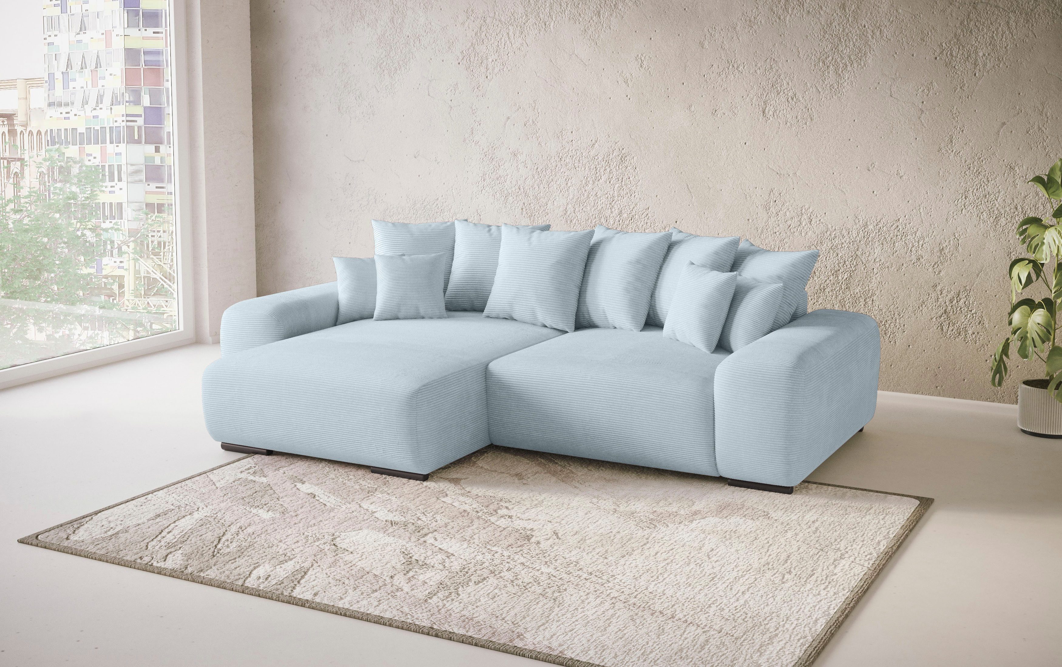 Mr. Couch Hoekbank Sundance II Doorlopende slaper met EasyBett-slaapfunctie, bedlade