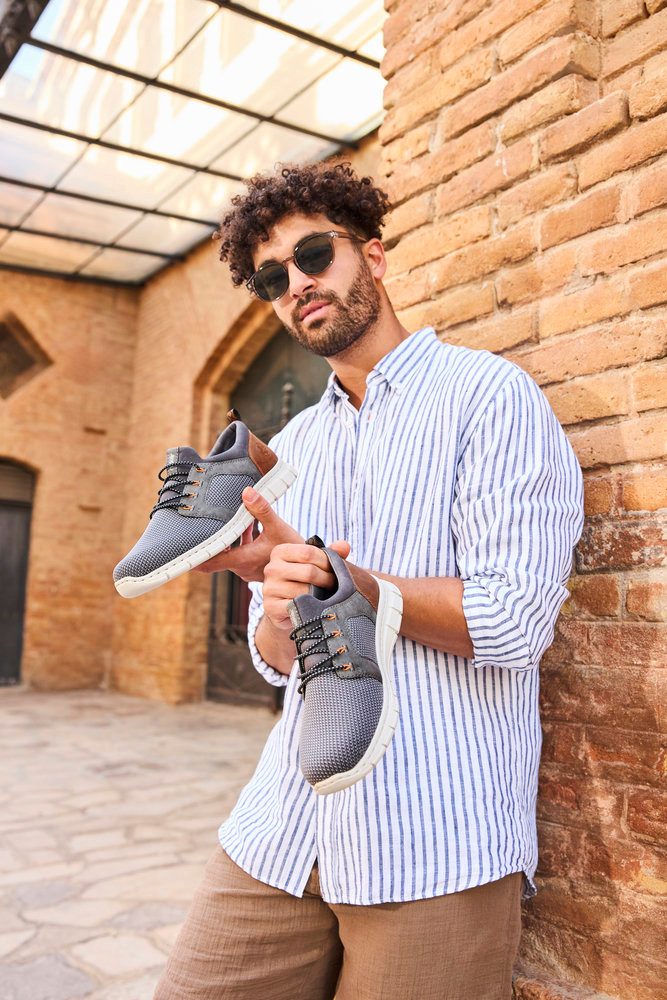 Rieker Slip-on sneakers , instapschoen, lage schoen, vrijetijdsschoen met elastiek, om in te stappen