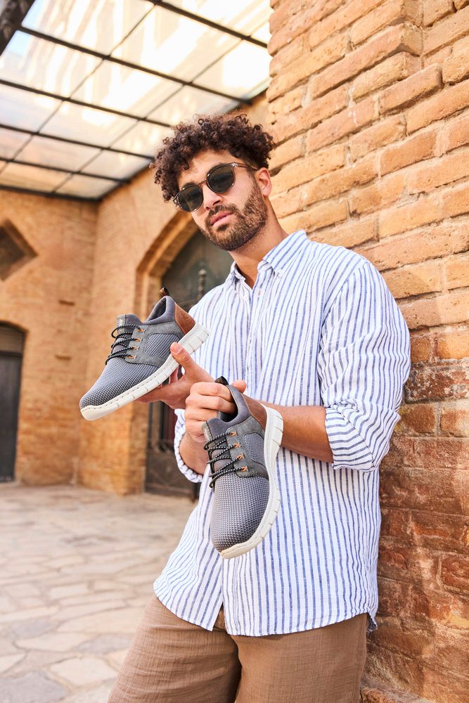 Rieker Slip-on sneakers instappers halve schoen vrijetijdsschoen met elastiek om in te stappen