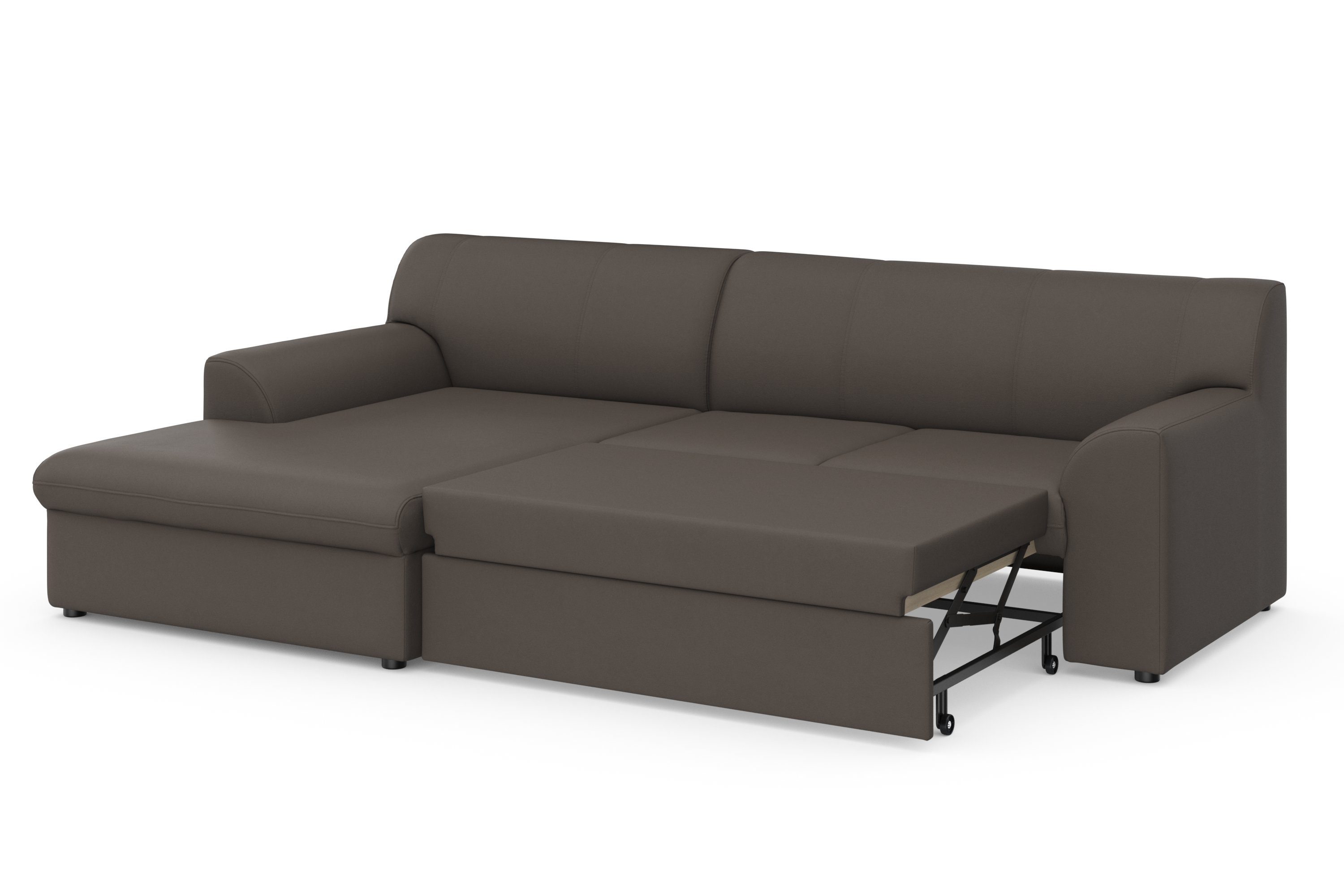 DOMO collection Hoekbank Topper, elegant en tijdloos, compacte afmetingen 245/155cm, L-vorm