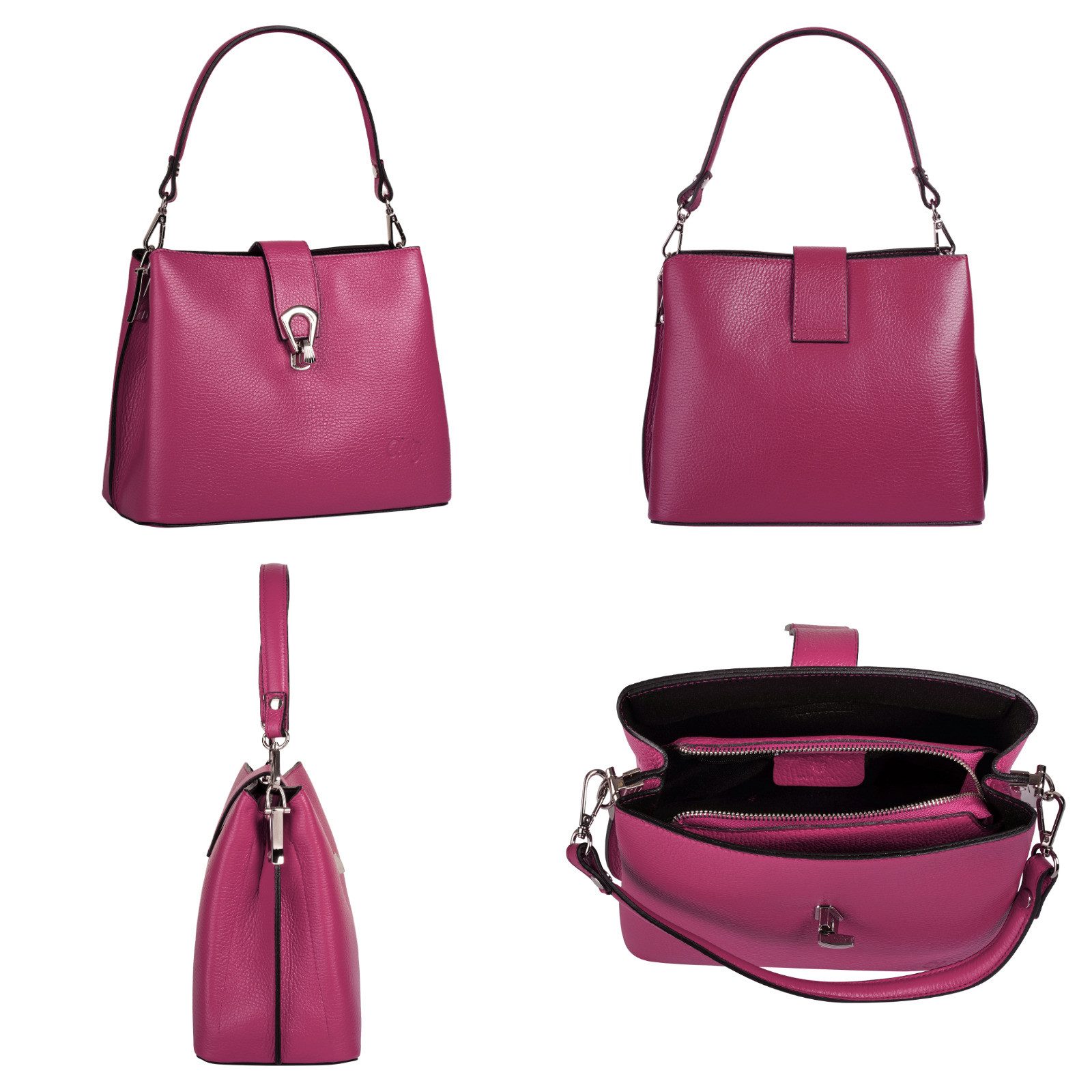 Cluty Schoudertas echt leer, made in italy