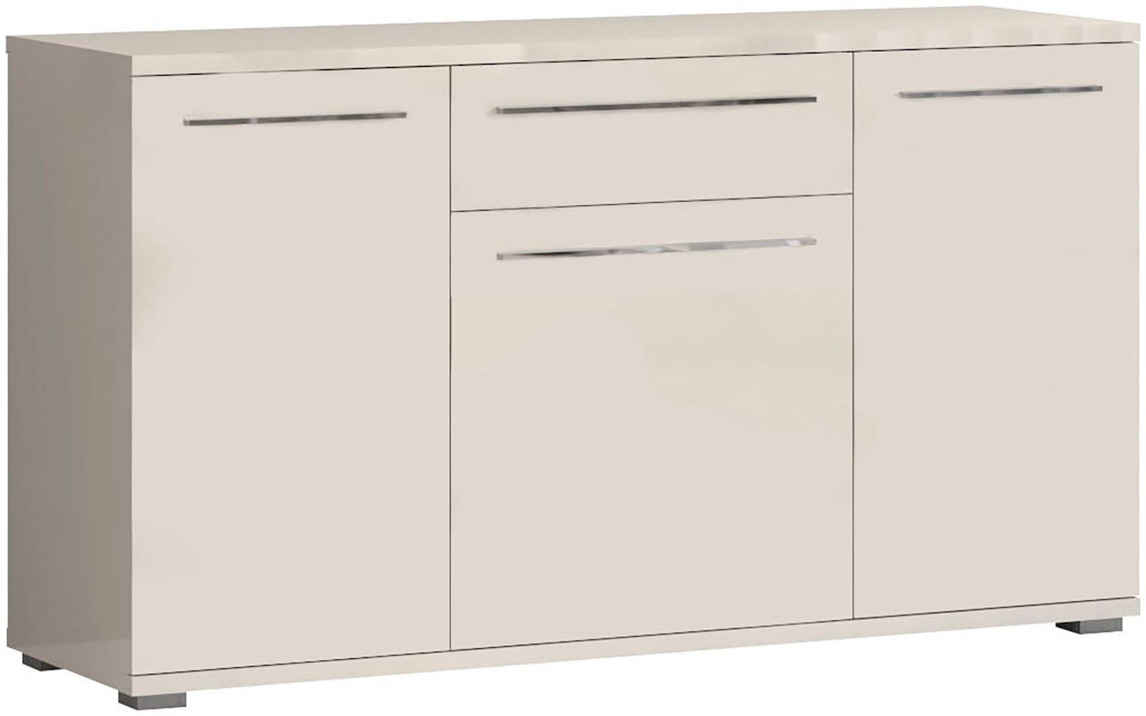 Places of Style Kast Piano UV-gecoat, soft close-functie dressoirs maat 150x45,2x84,6 cm grijs