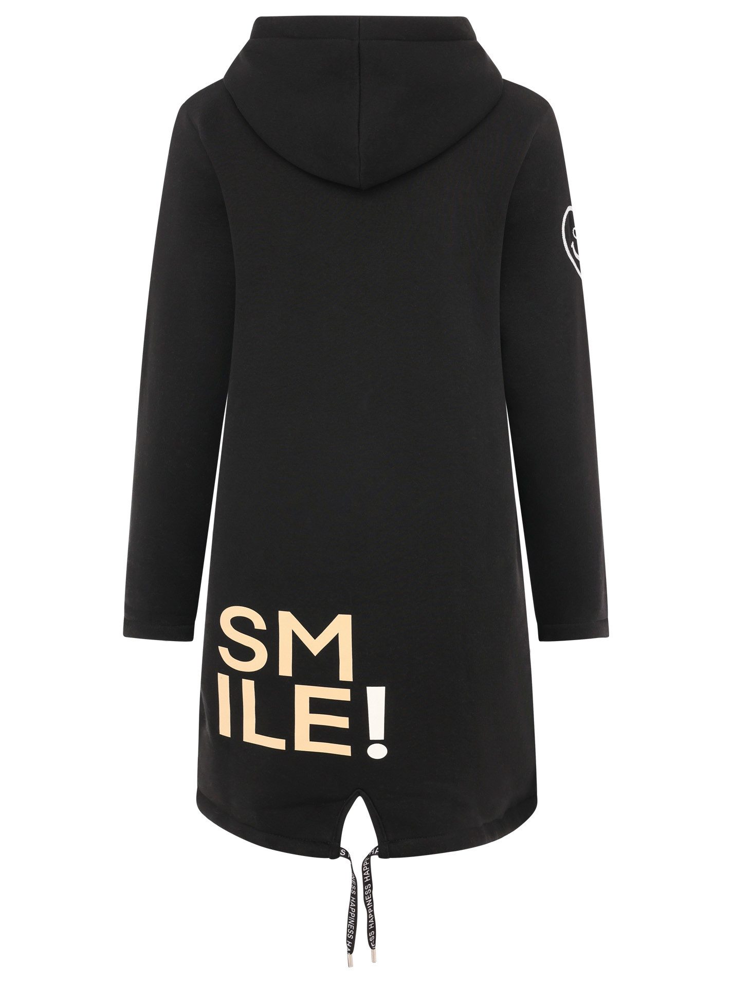 Zwillingsherz Jersey jas Alissa met capuchon en smile print