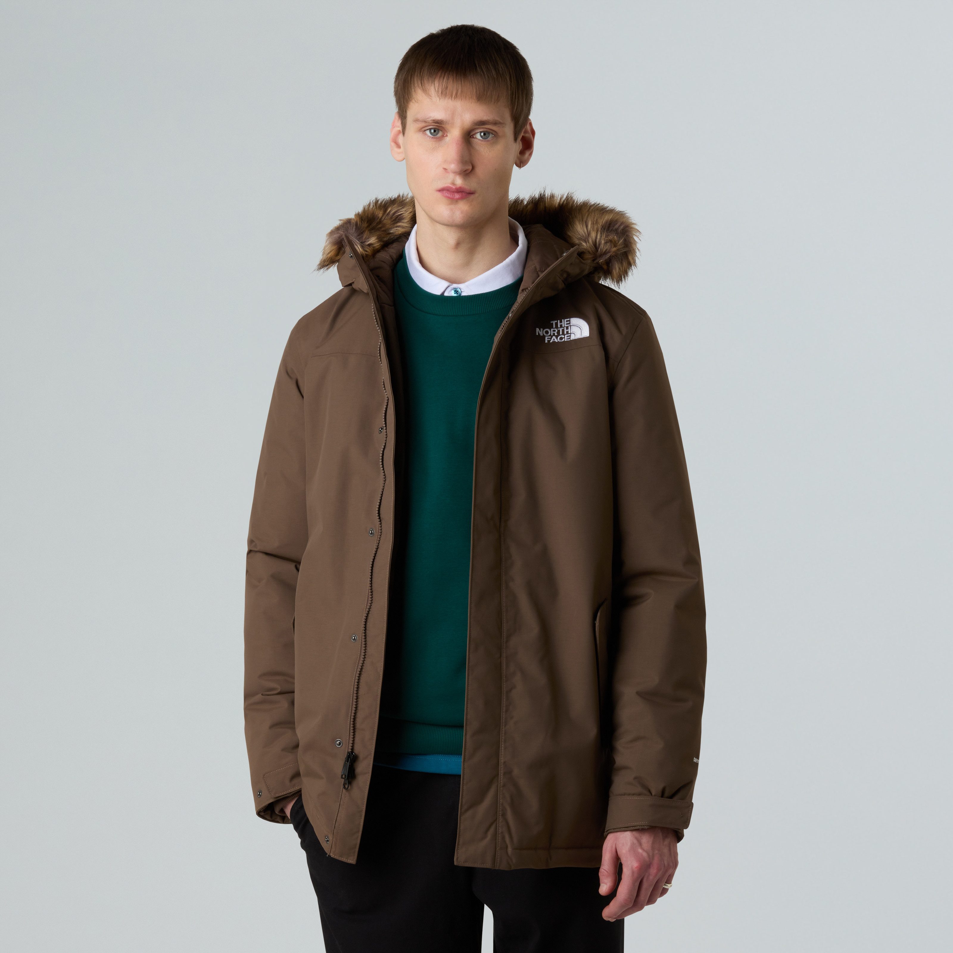 The North Face Functioneel jack ZANECK JACKET met geborduurd logo heren trainingsjacks maat M bruin