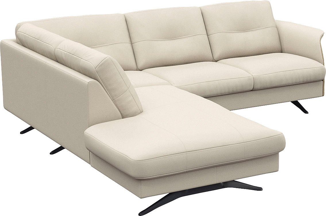 FLEXLUX Hoekbank Glow, super comfortabel door hoogwaardige zitconstructie met binnenvering, L-vorm