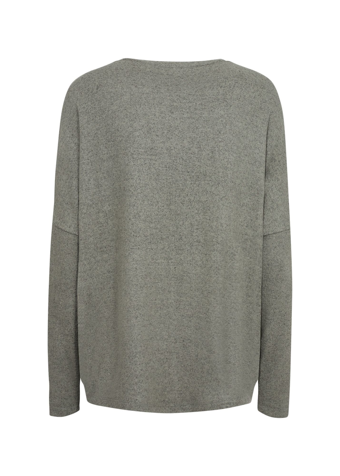 soyaconcept Shirt met ronde hals SC-BIARA 1 comfortabele trui, elastische viscosekwaliteit in gemêleerde uitstraling