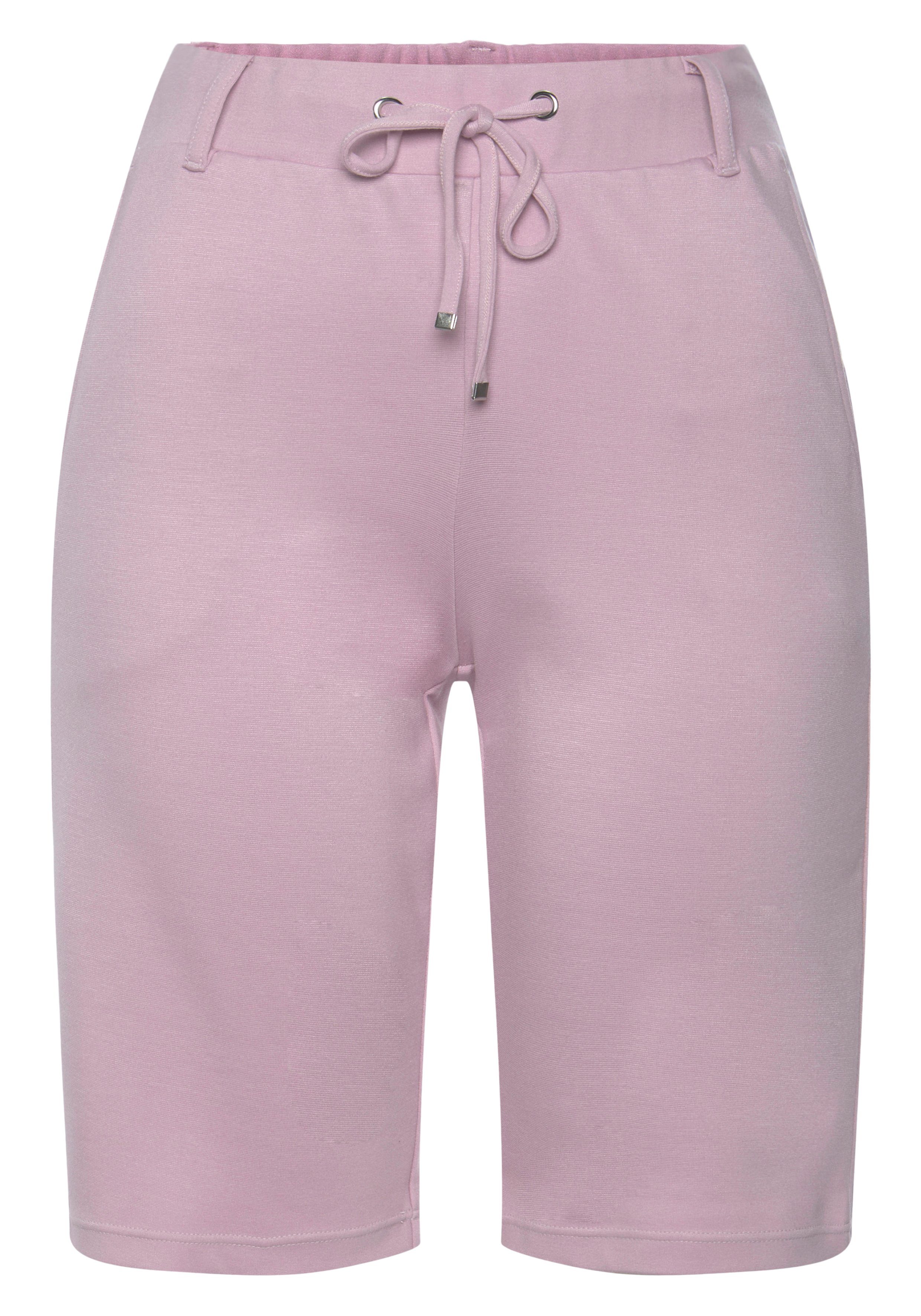Lascana Short met riemlussen en bindband loungewear
