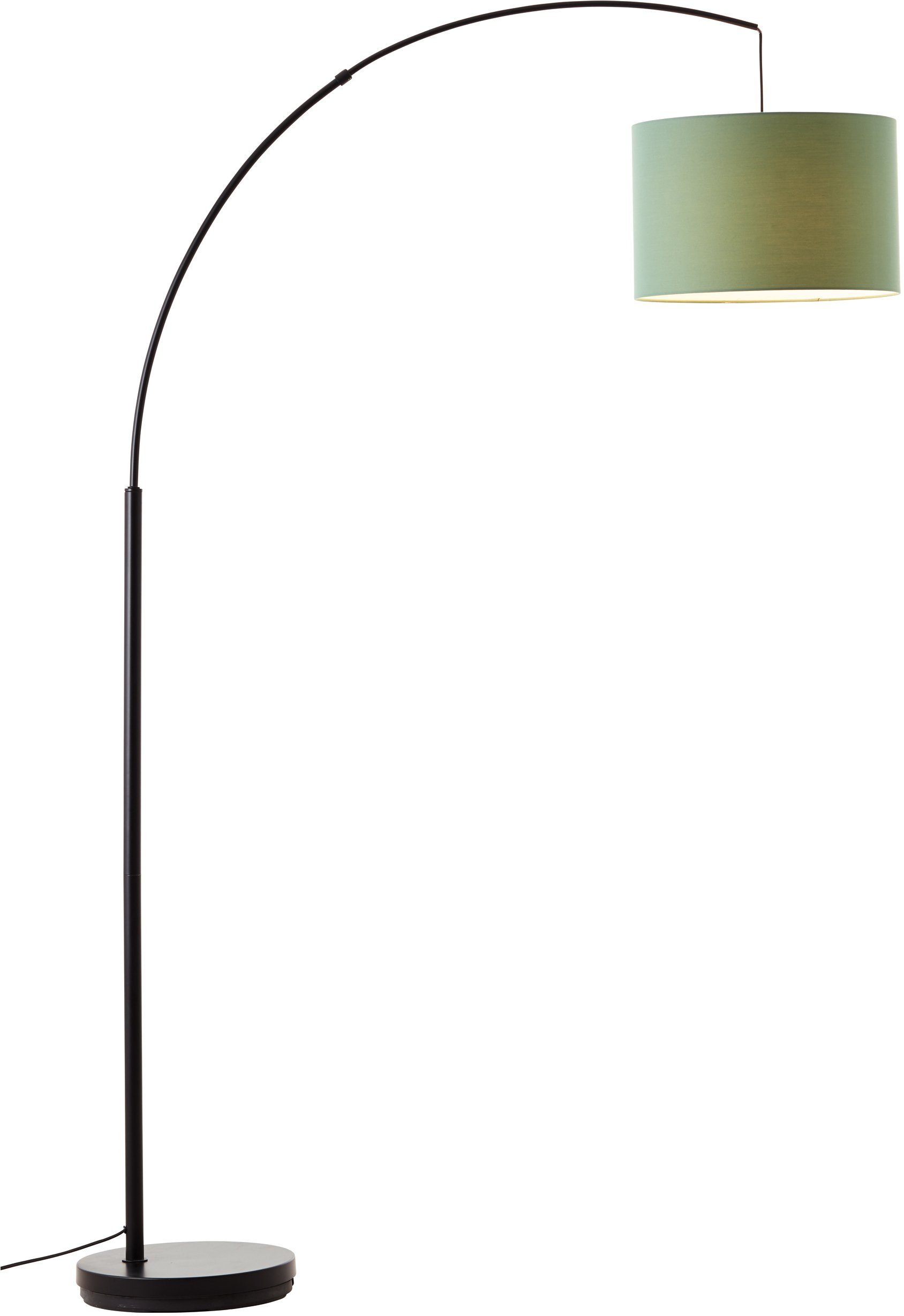 Places of Style Staande lamp ELIJAH Booglamp textielen kap stof ø 36 cm (1 stuk)