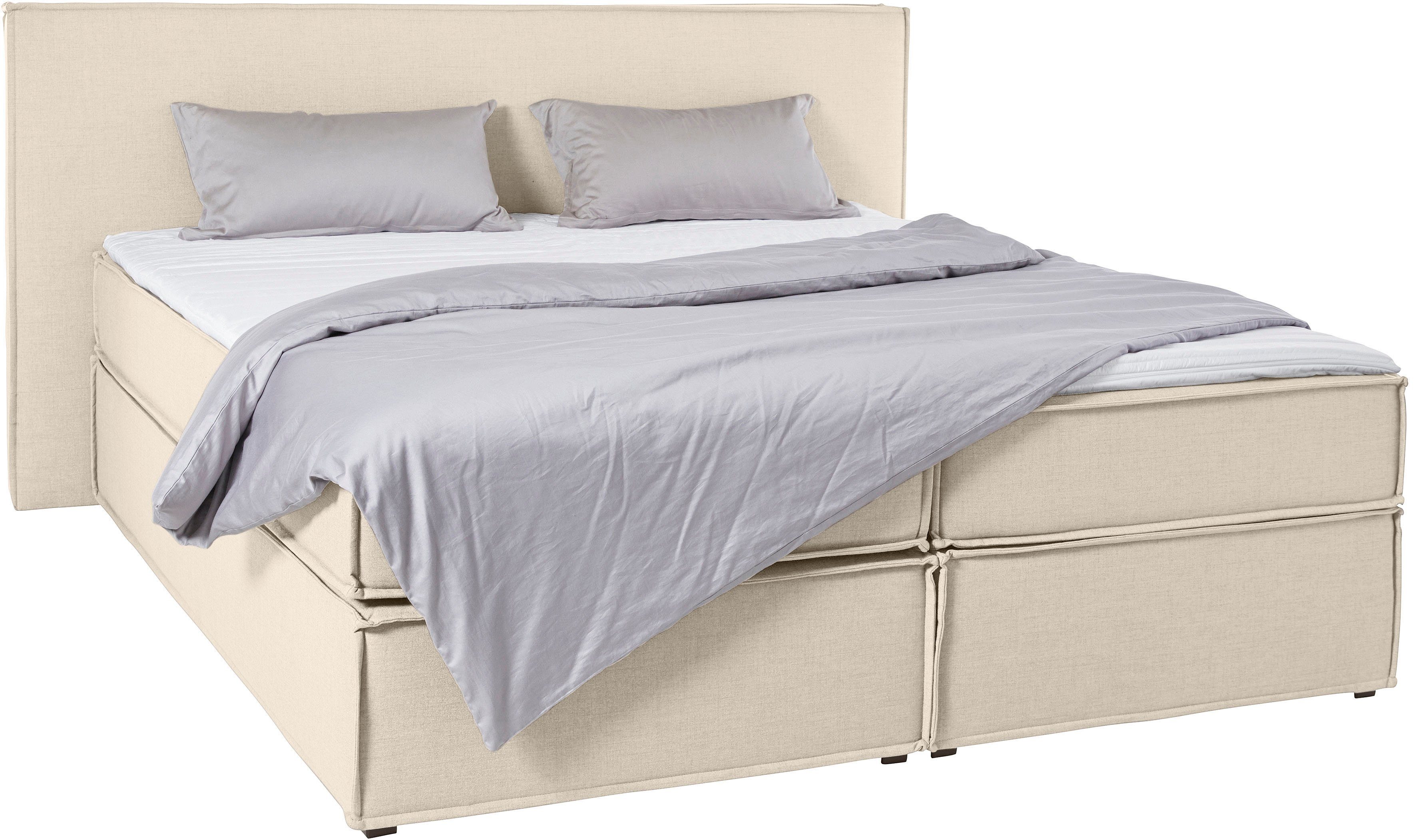 LeGer Home by Lena Gercke Boxspring Yuma incl. topmatras, in 4 breedten, 3 matrassoorten en elk 2 hardheden