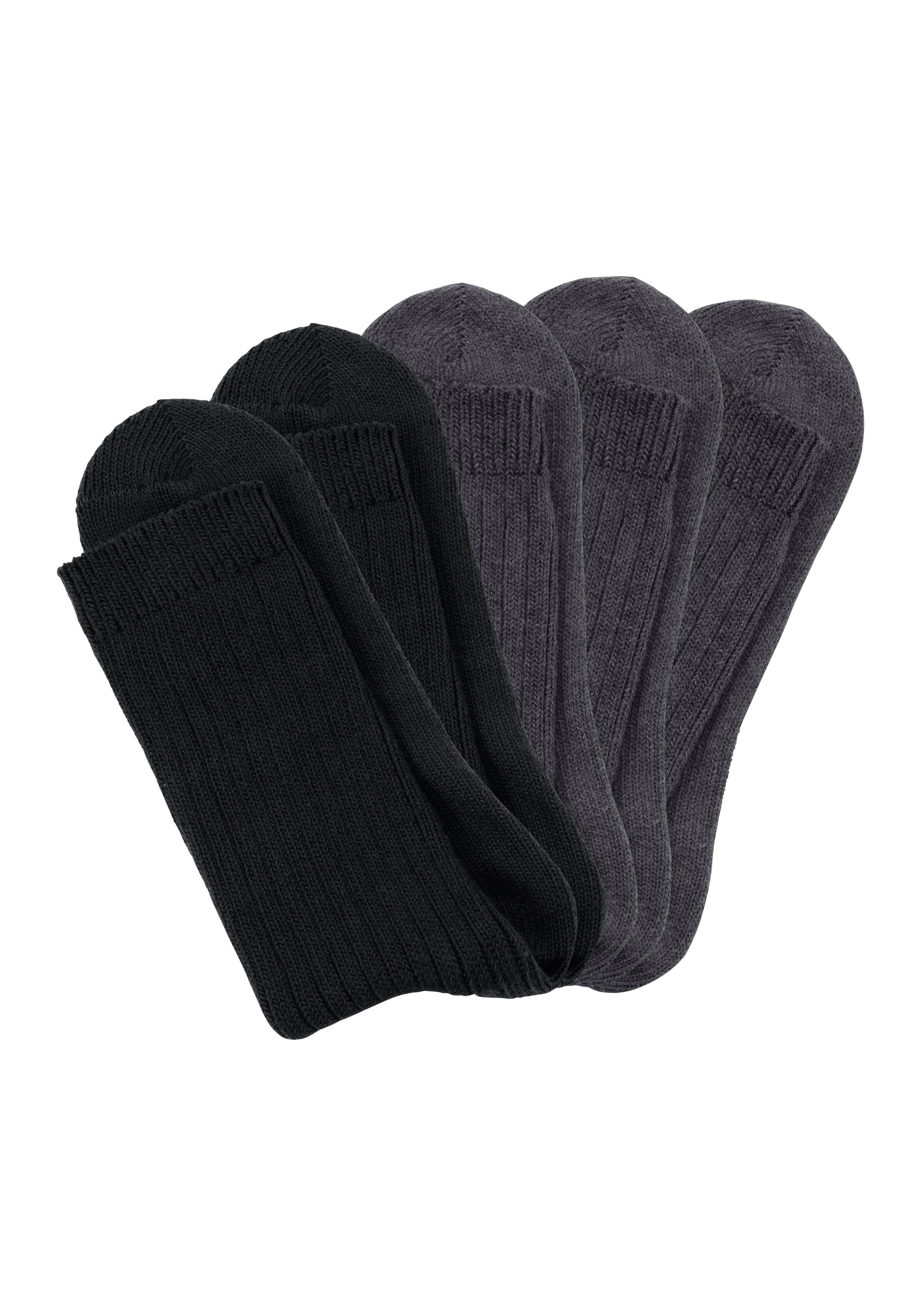 H.I.S Werksokken bijzonder grof gebreid (set 5 paar)