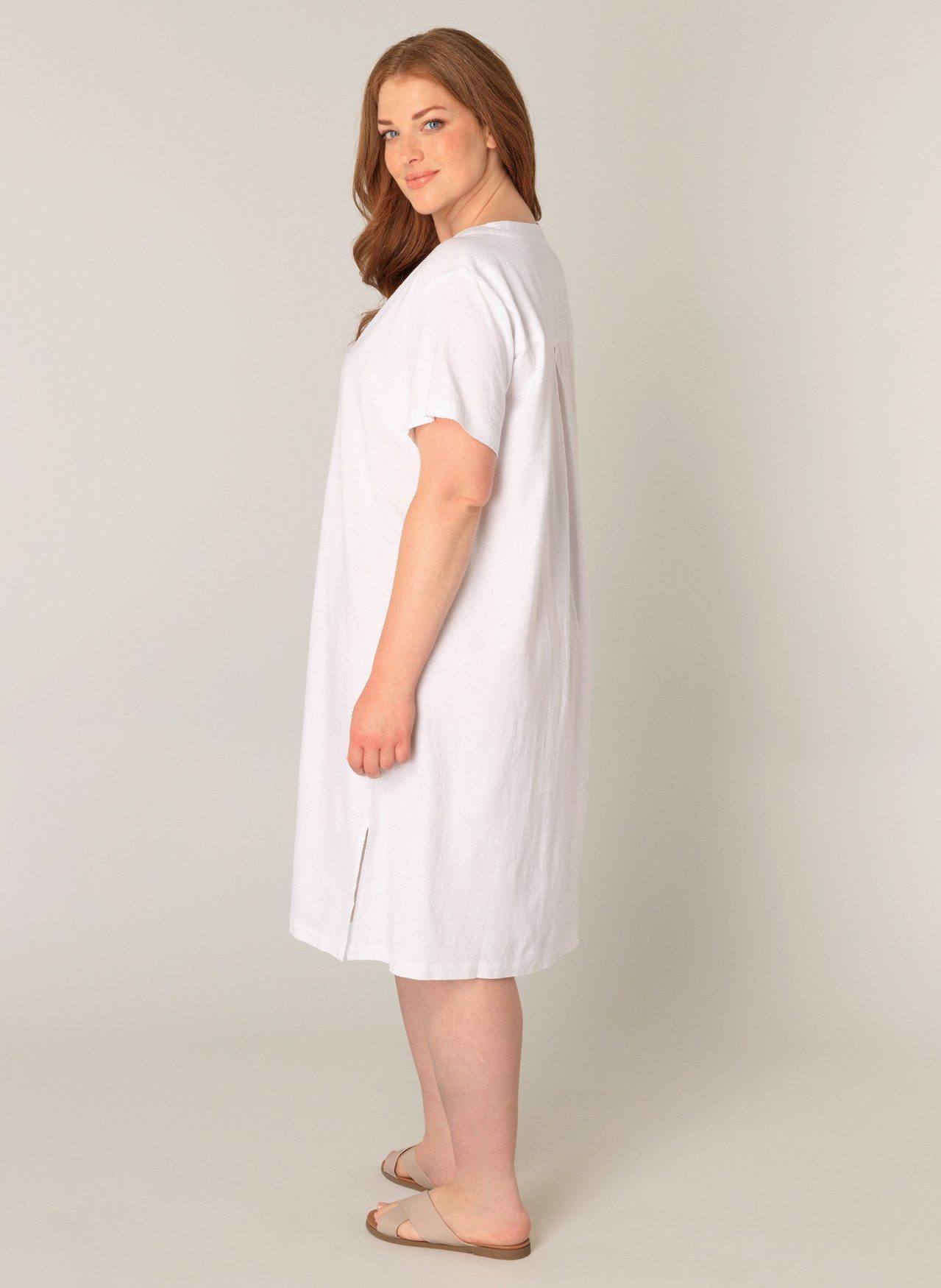 Base Level Curvy Tuniekjurk Yacinthe met linnen