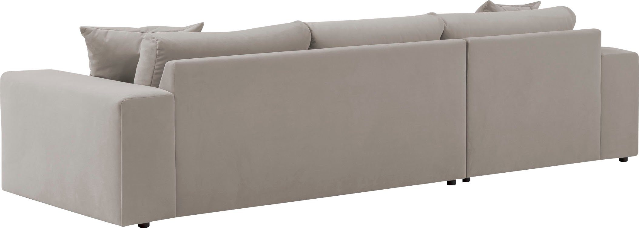 andas Hoekbank SLEETLAND XXL van fluweel of in vintage leer-look, L-model,