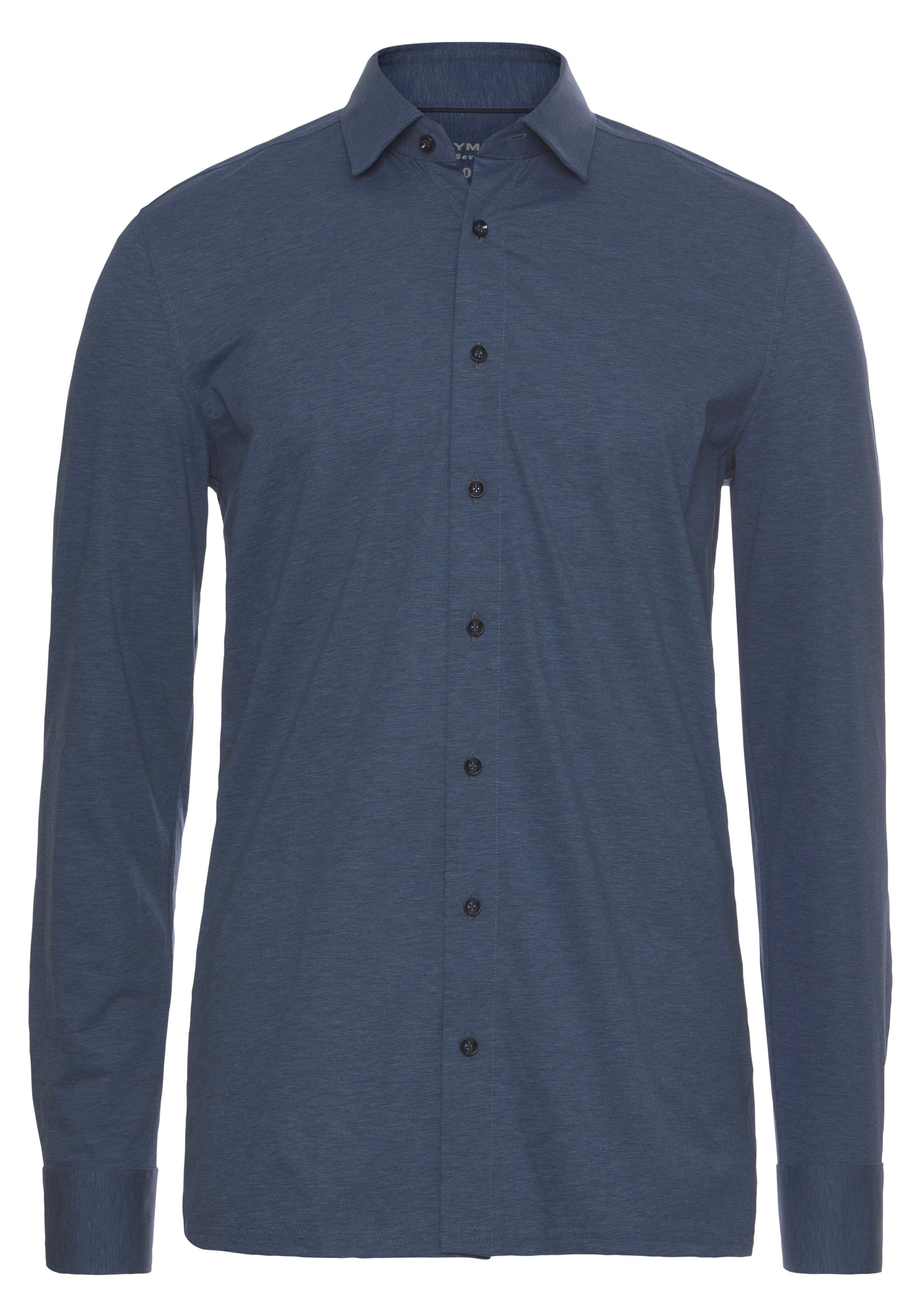 OLYMP Overhemd met lange mouwen Luxor 24/Seven modern fit jersey shirt met geurremmende materiaaleigenschappen