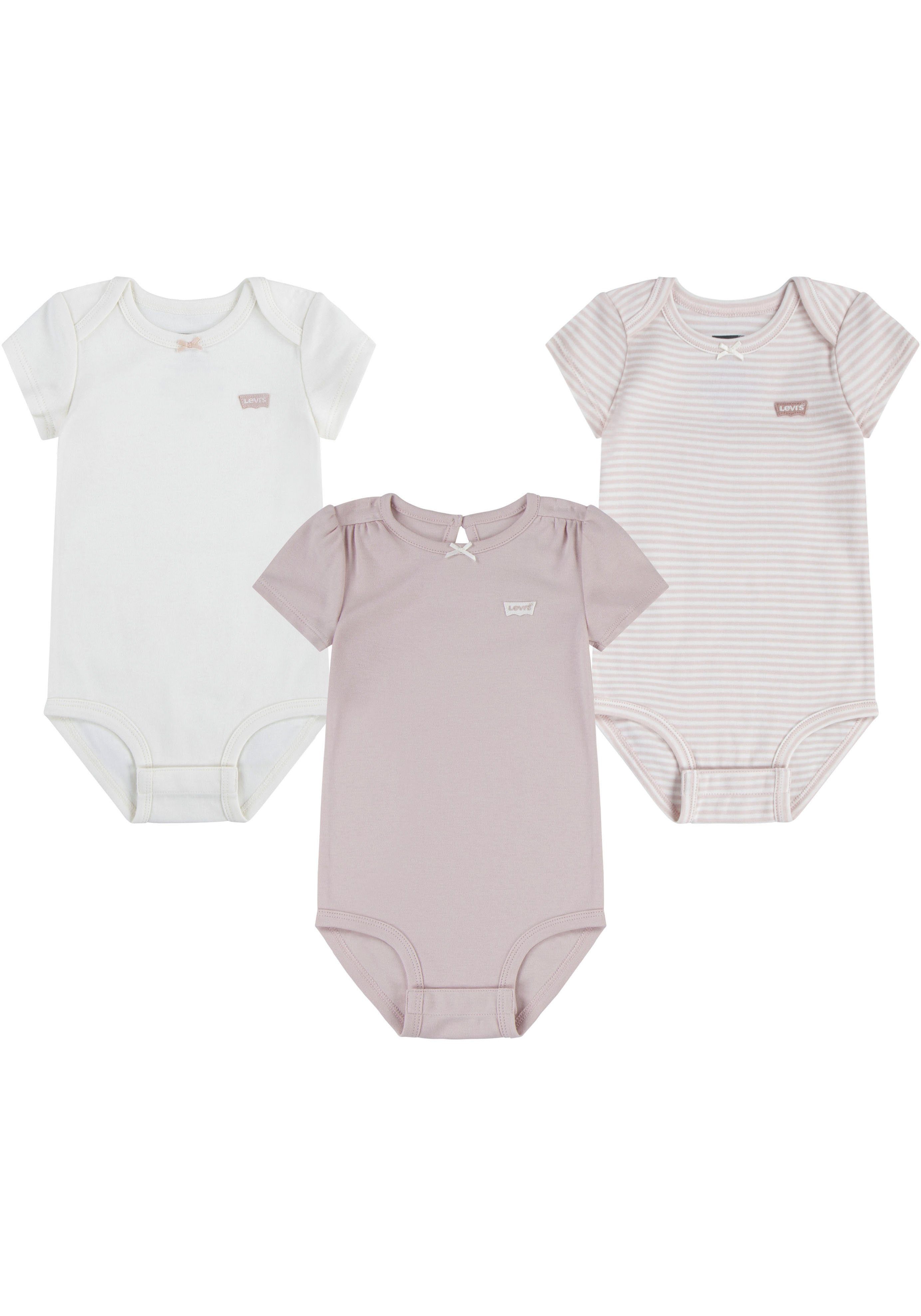 Levi's Kidswear Newborn-cadeauset LVG 3PK BOW BODYSUIT SET (set, 3-delig)