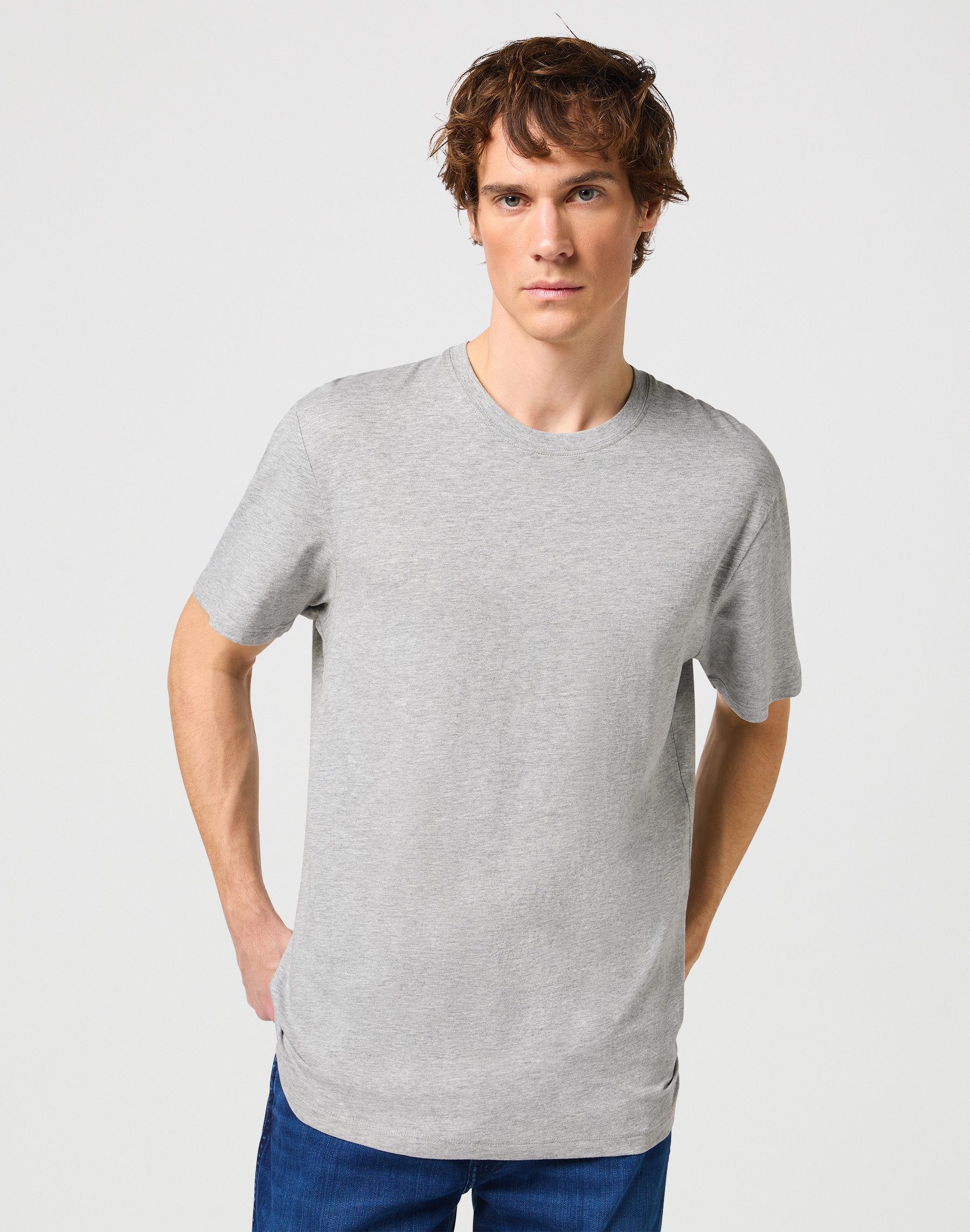 Wrangler Shirt met ronde hals (set, 2-delig)