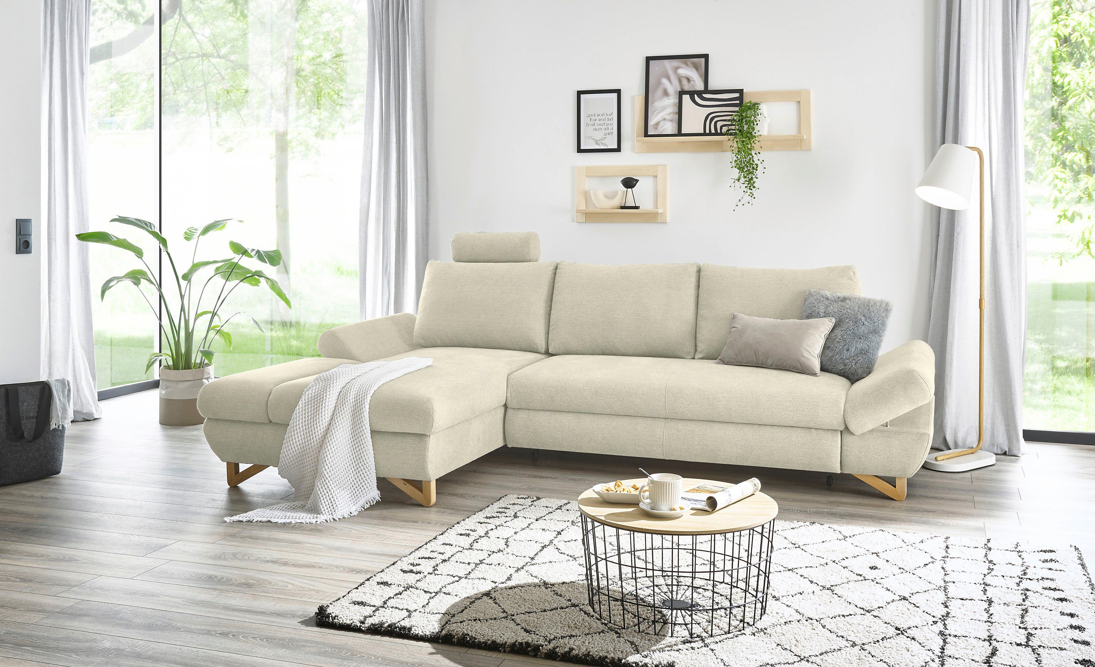 INOSIGN Slaapbank City/Giron comfortabele slaapbank (ligoppervlak 245 x 138 cm) en bedlade