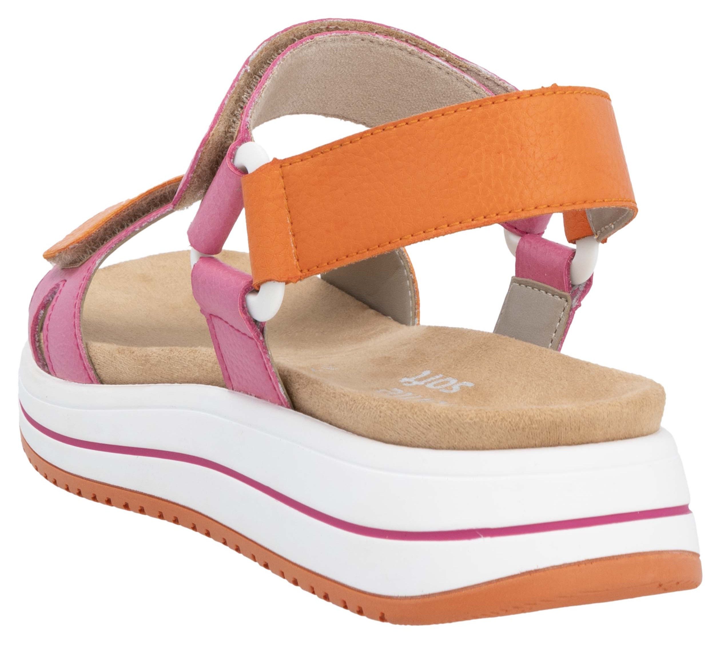 Remonte Sandalen Elisabeth Hurley-Collection , sleehak, klittenbandschoen, sandaal met plateauschoen