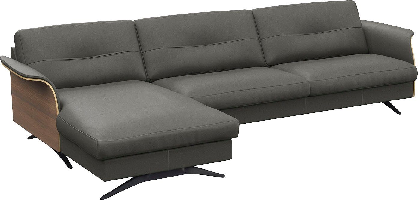 FLEXLUX Hoekbank Glow, super comfortabel door hoogwaardige zitconstructie met binnenvering, L-vorm