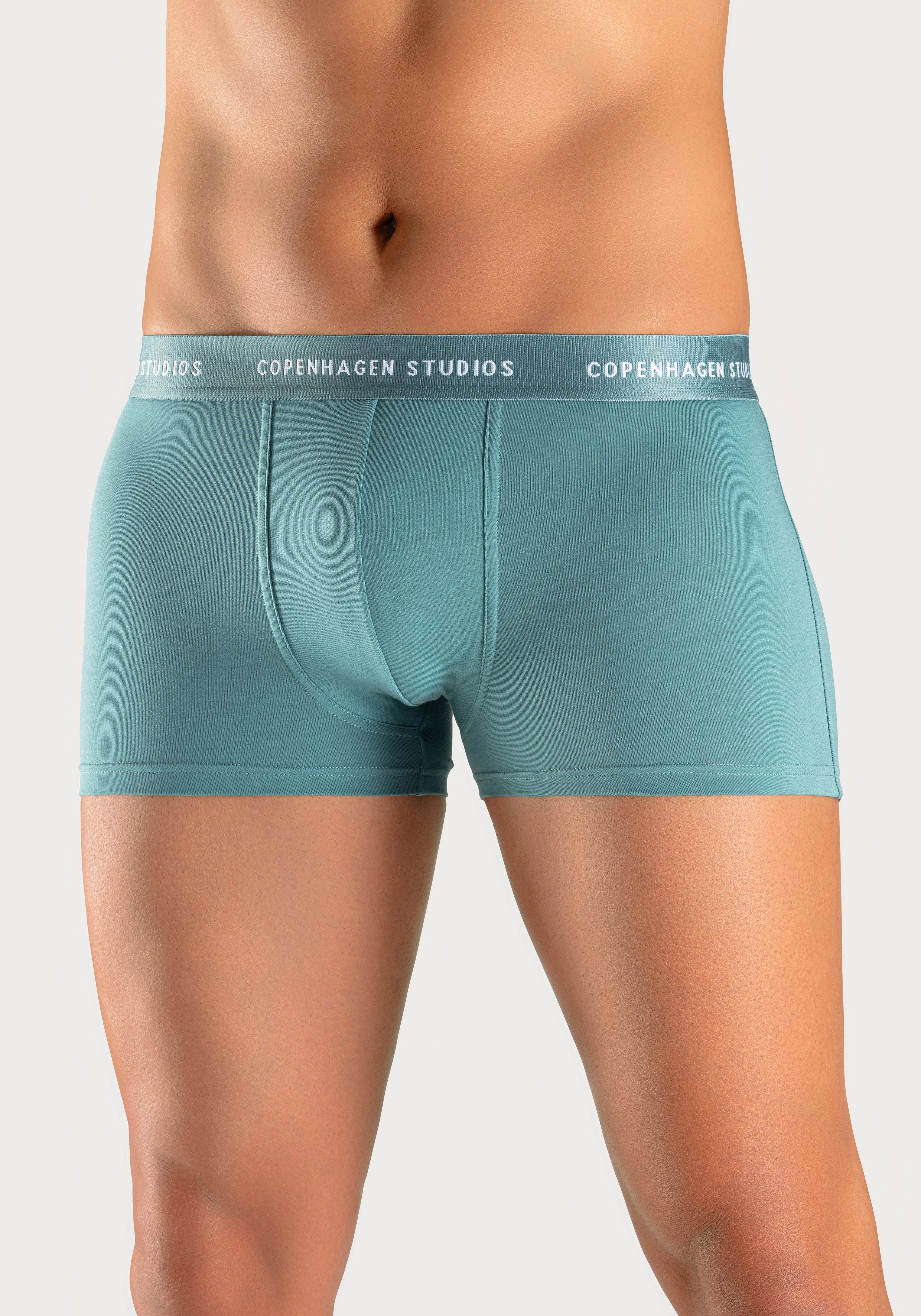 Copenhagen Studios Boxershort voor heren met gekleurde logo-tailleband (3 stuks)