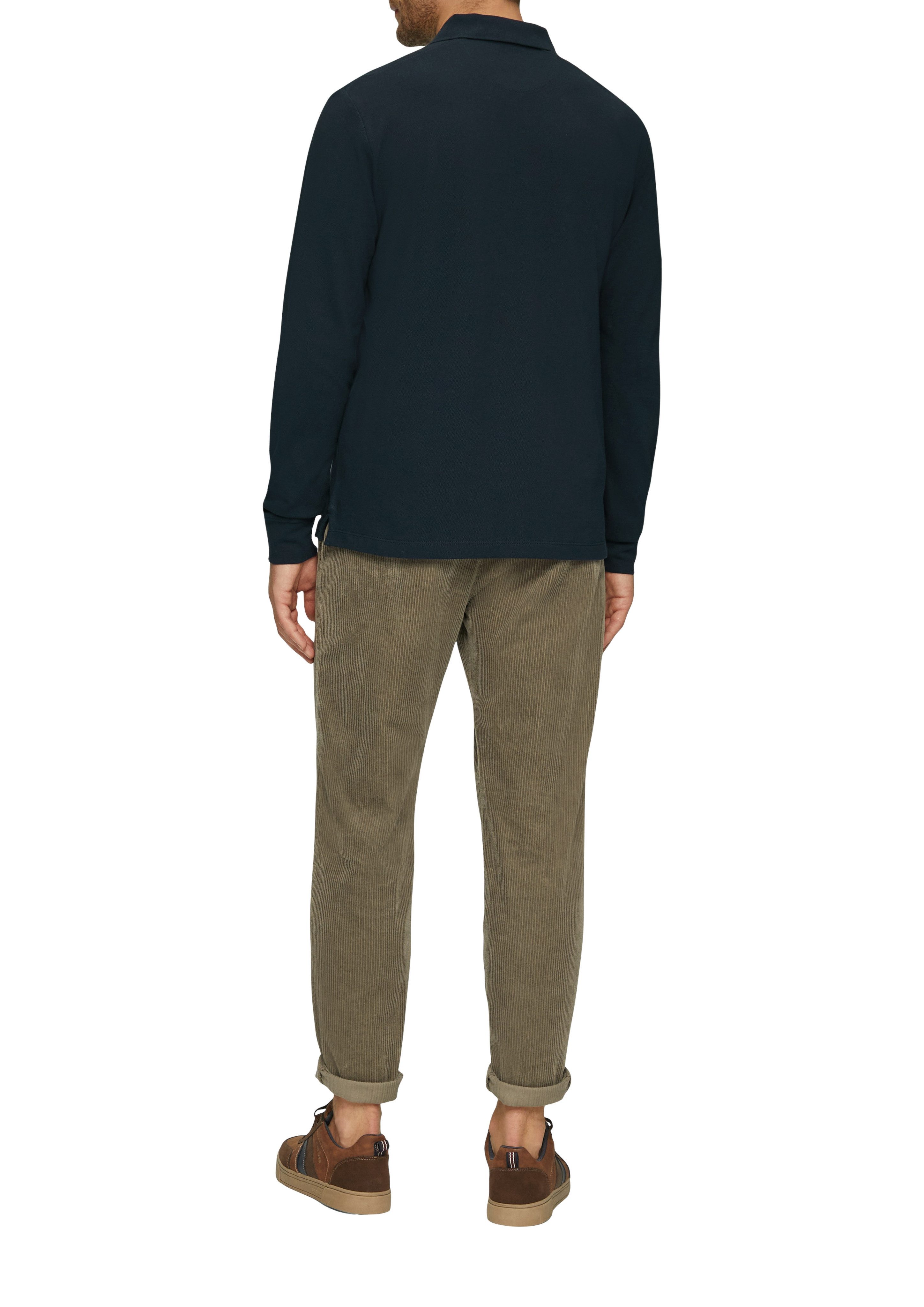 s.Oliver Poloshirt met lange mouwen met geborduurd logo